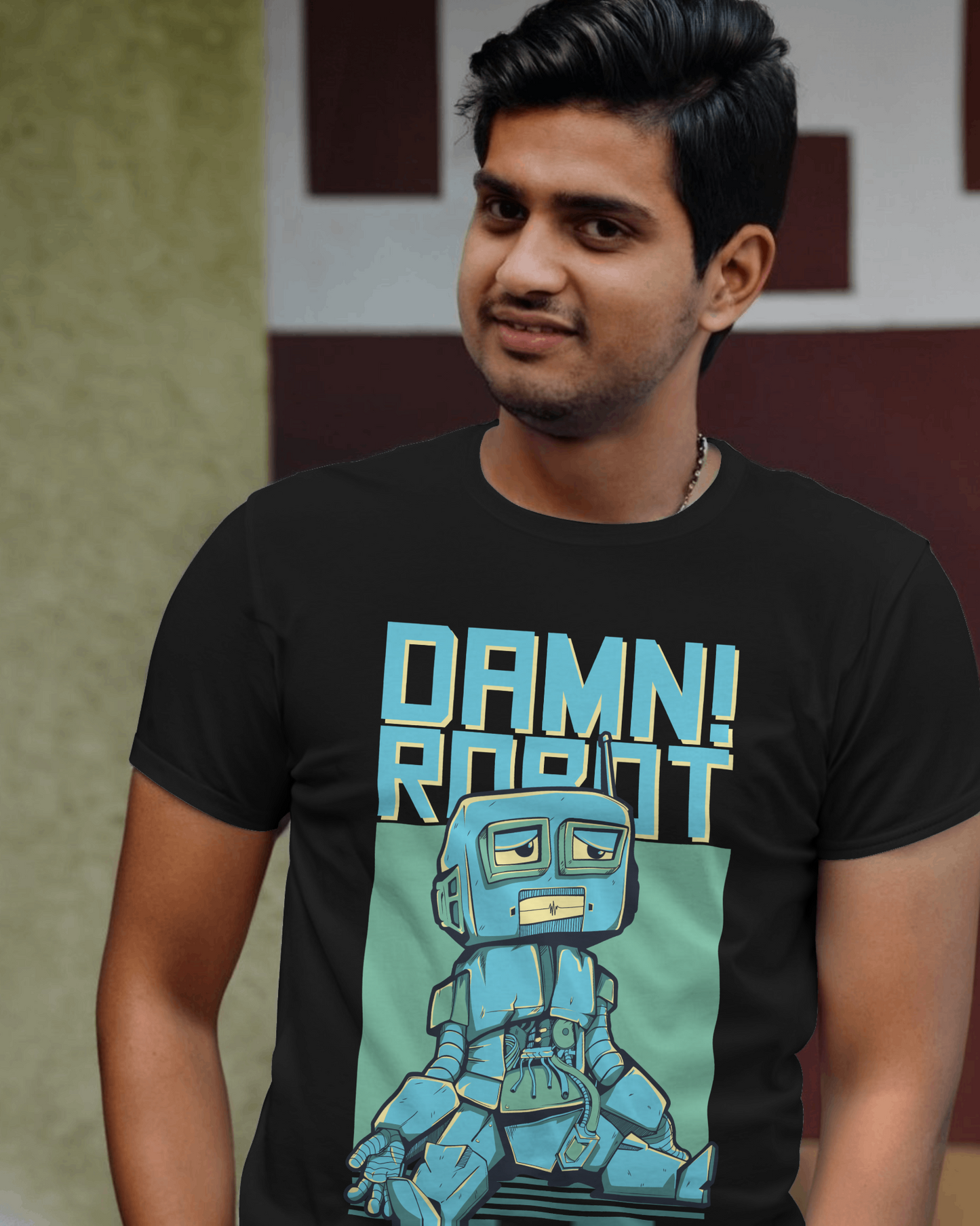 Premium DAMN! ROBOT Graphic Regular T-shirt