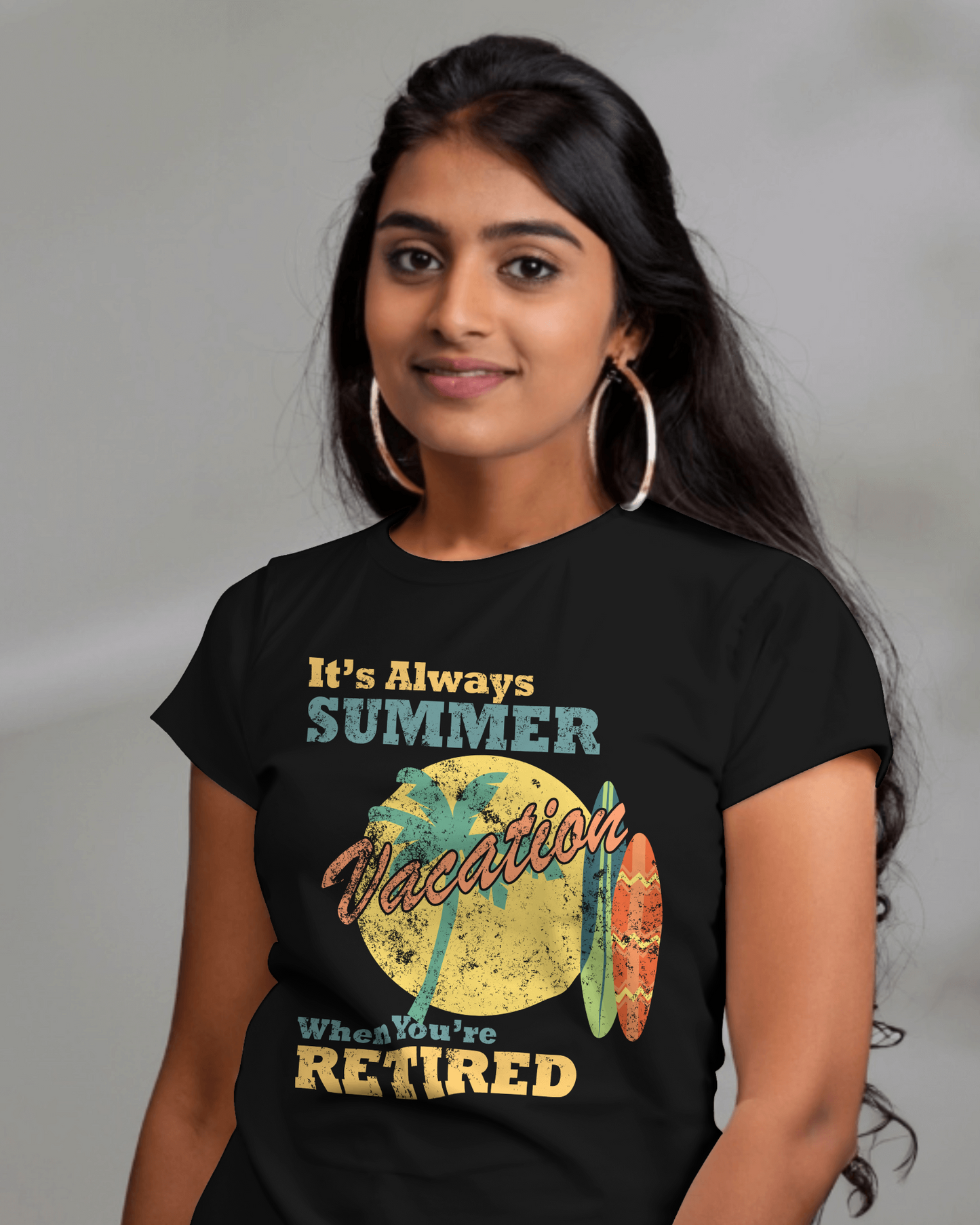 Premium 'Always Summer' Retirement Graphic T-Shirt