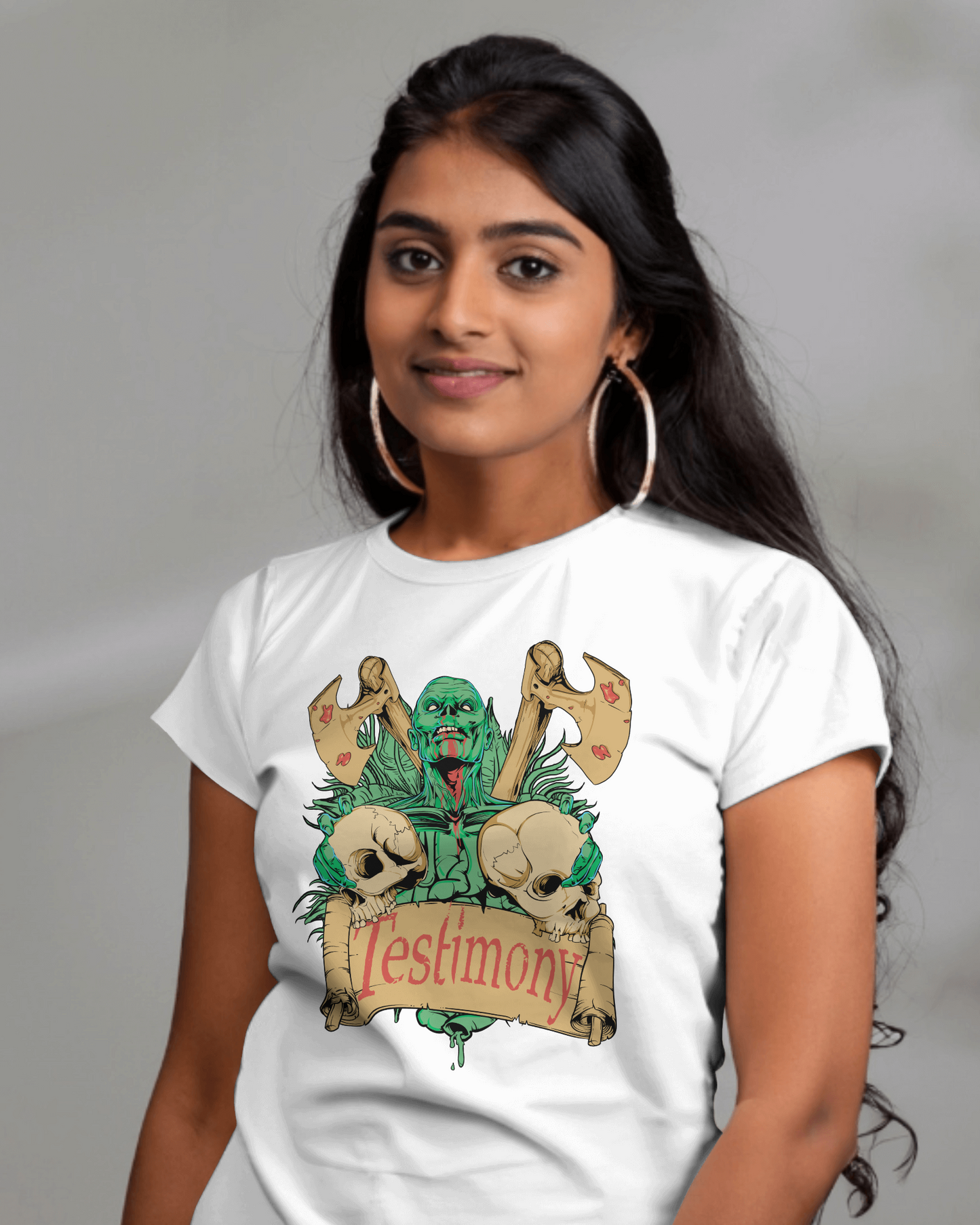 Premium Skull Hot Rod Graphic White T-shirt | Limited Edition