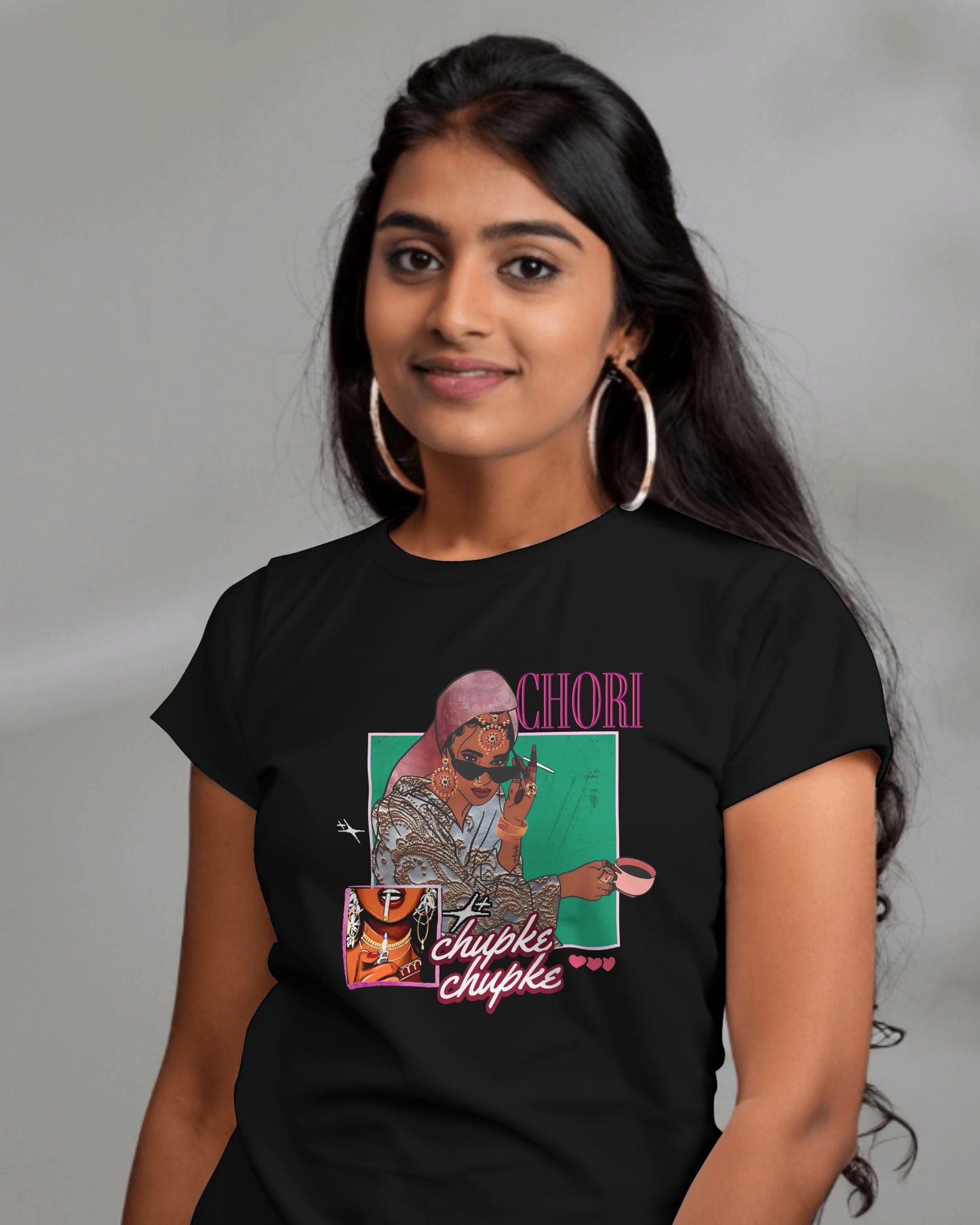 Premium Chori Chupke Cultural Graphic Regular T-shirt