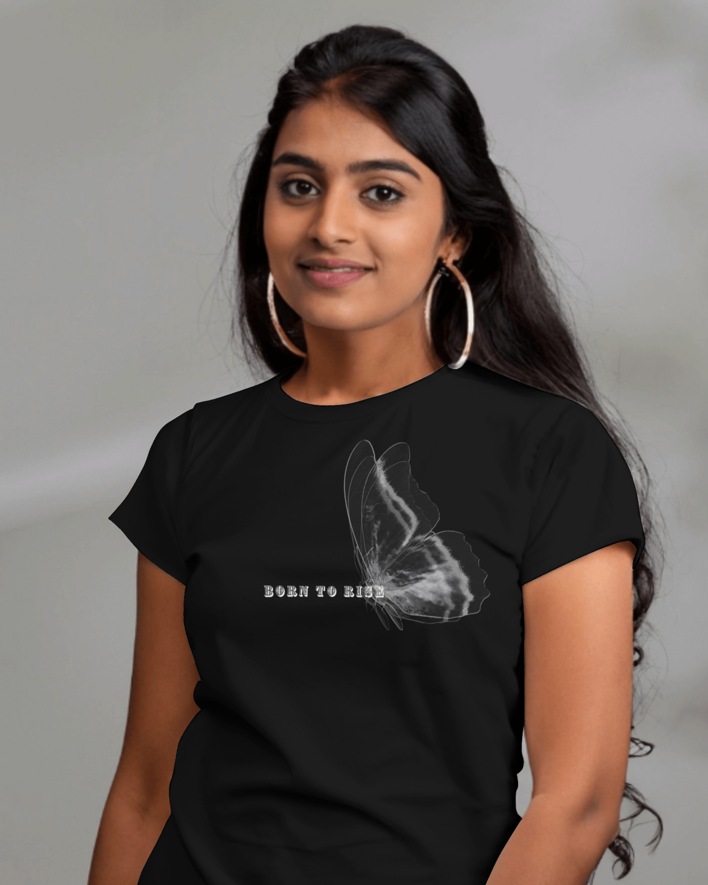 Premium Born To Rise Butterfly Graphic Regular T-shirt