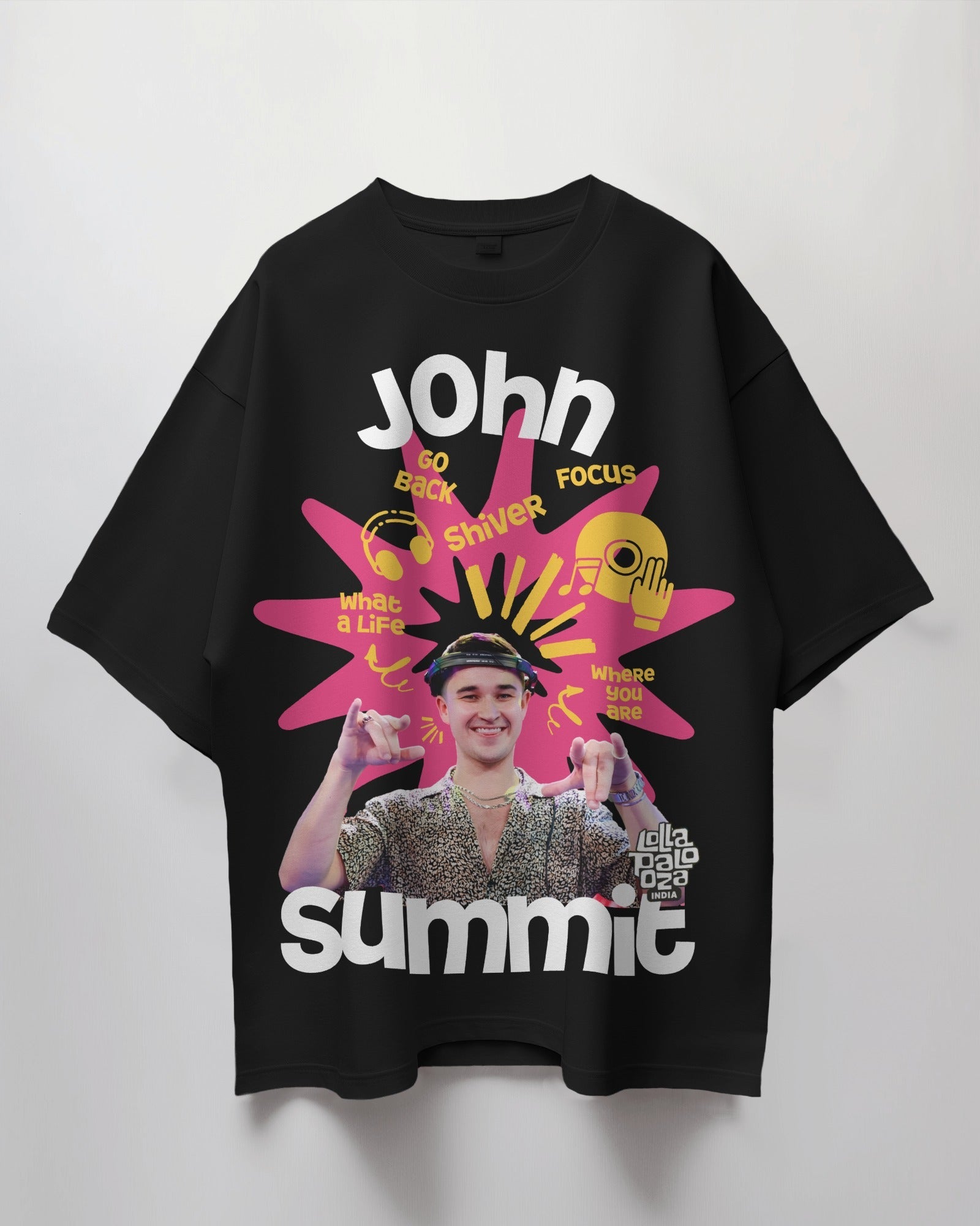 JOHN SUMMIT Premium Oversized Luxury T-Shirt - Lollapalooza India Edition - YORD