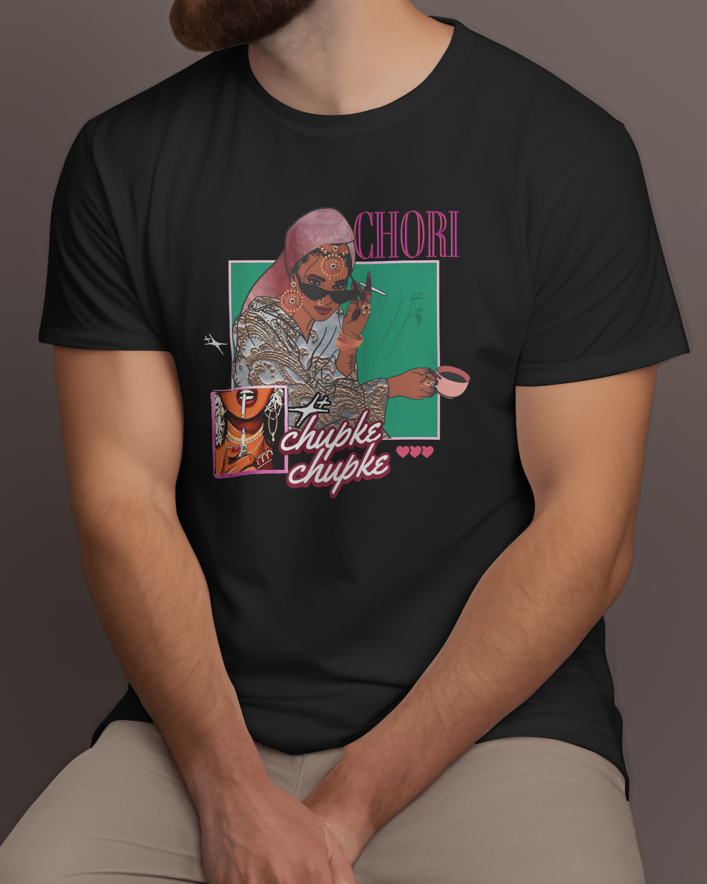 Premium Chori Chupke Cultural Graphic Regular T-shirt