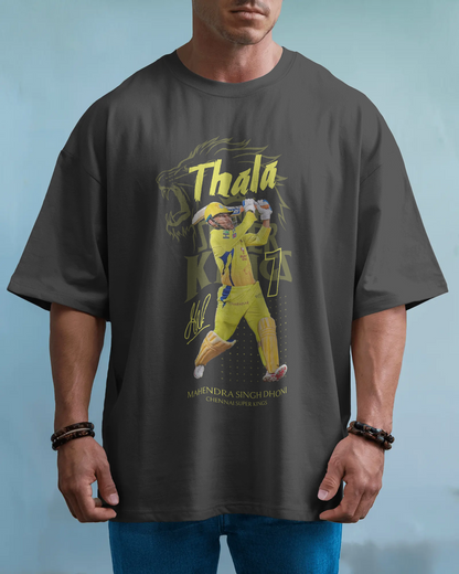 Premium CSK Thala MS Dhoni Oversize Cricket T-shirt - Limited Edition