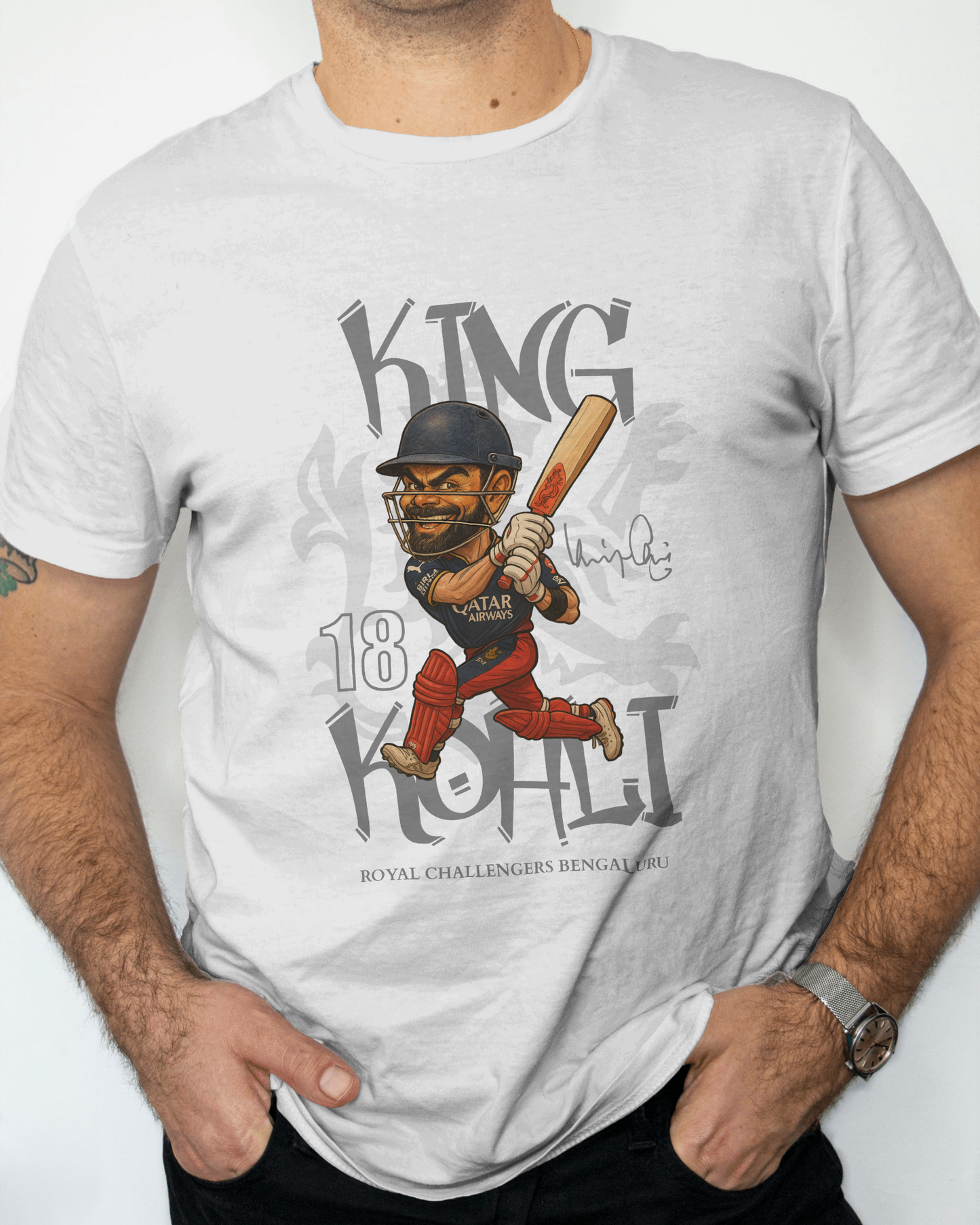 Premium RCB King Kohli Cricket Regular  T-Shirt | Limited Edition