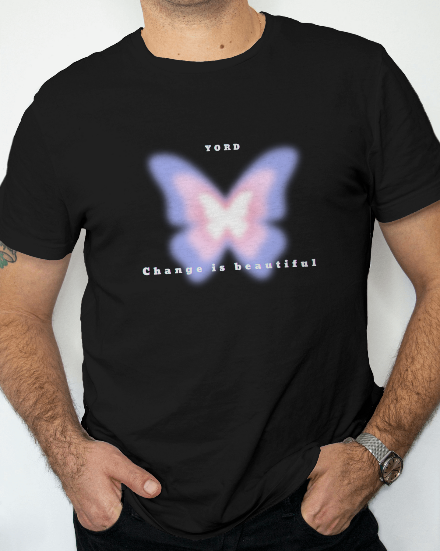 Premium YORD Butterfly 'Change is Beautiful' Regular T-Shirt