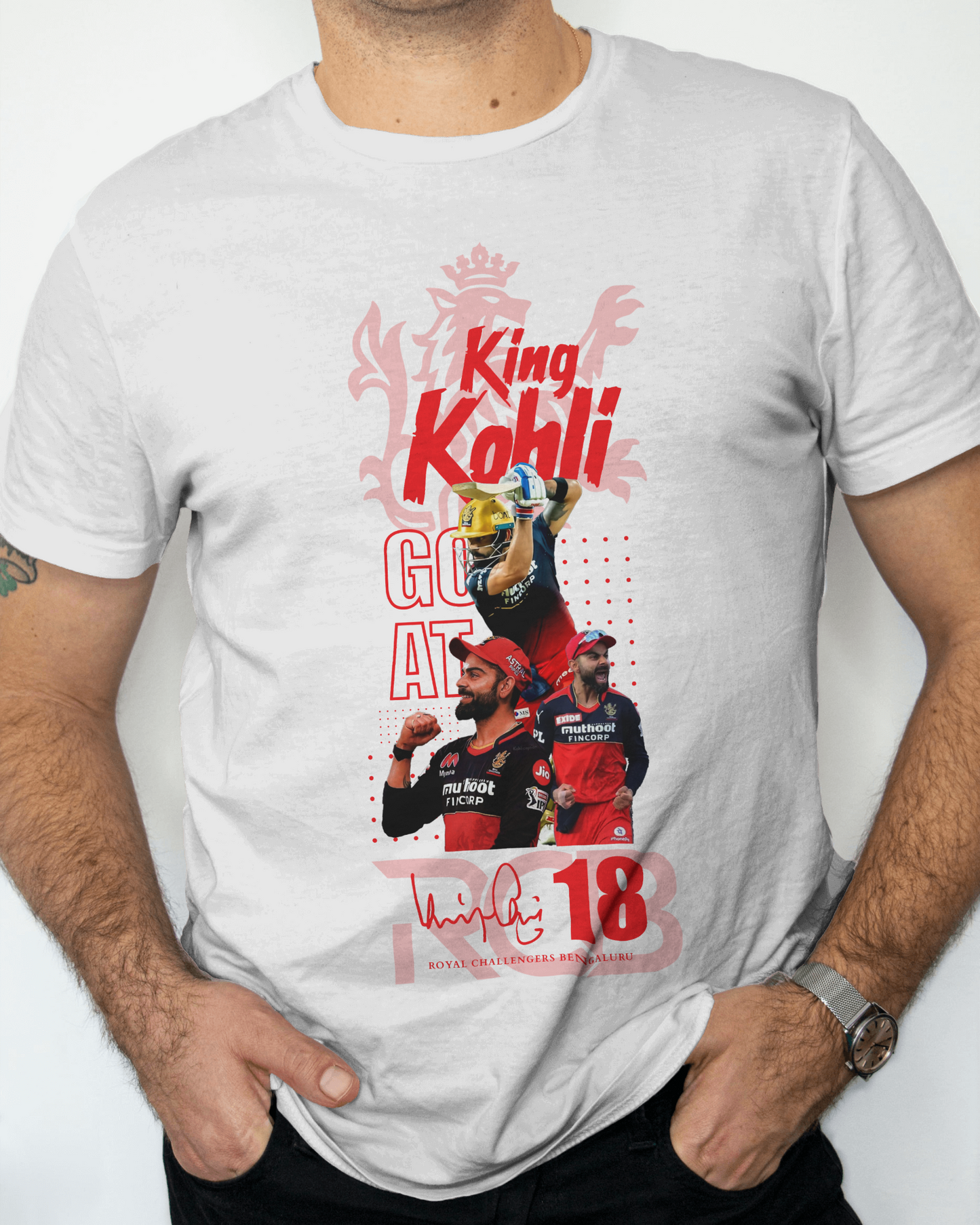 Premium King Kohli RCB Cricket Fan Tribute Regular T-shirt #18