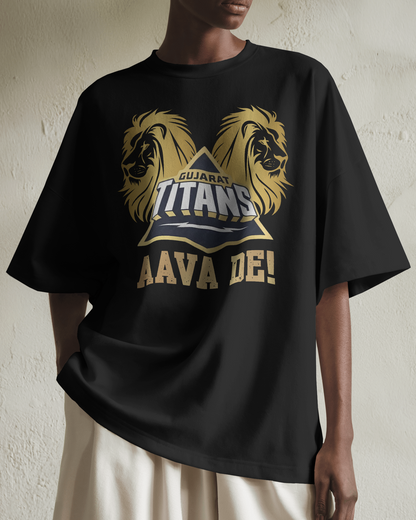 Premium Gujarat Titans Oversized IPL T-shirt - AAVA DE!
