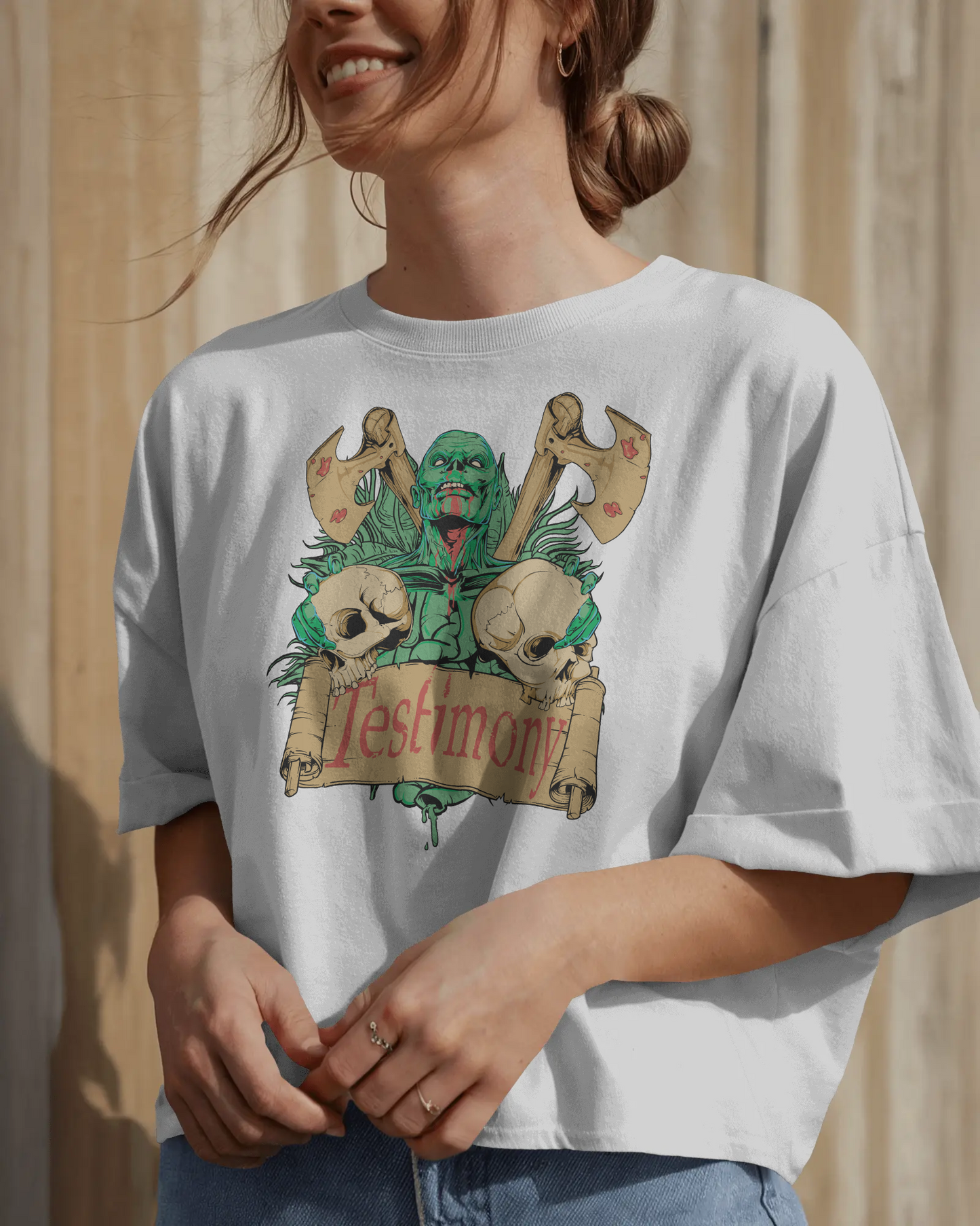 Premium Oversized Skull Hotrod Graphic T-shirt