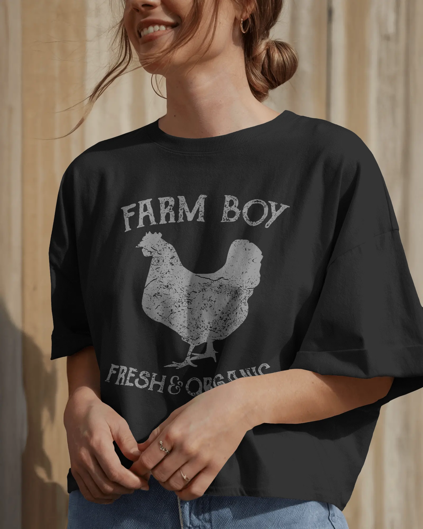 Premium Farm Boy Organic Chicken Oversized T-Shirt
