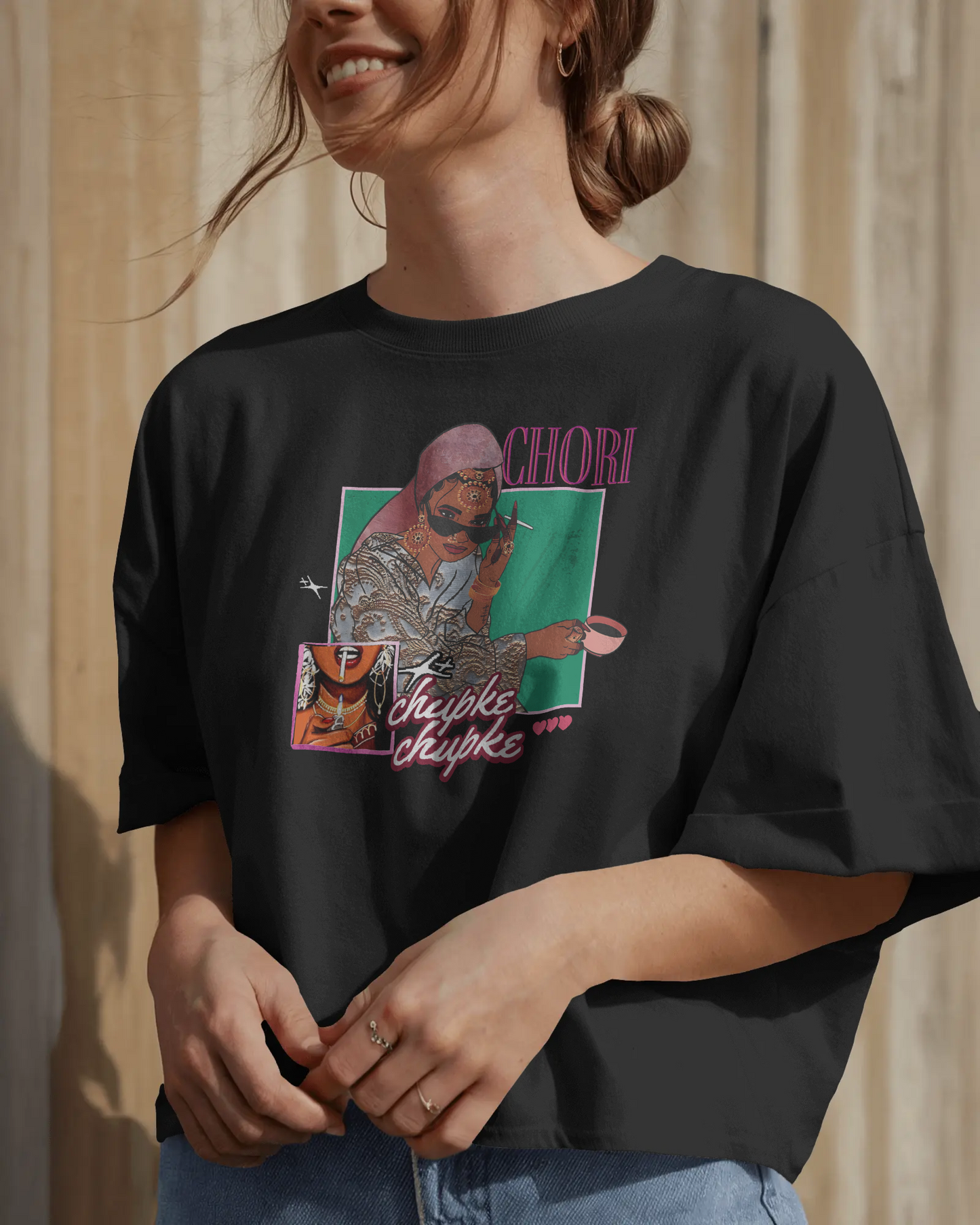Premium Chori Chupke Chupke Oversized Graphic T-shirt
