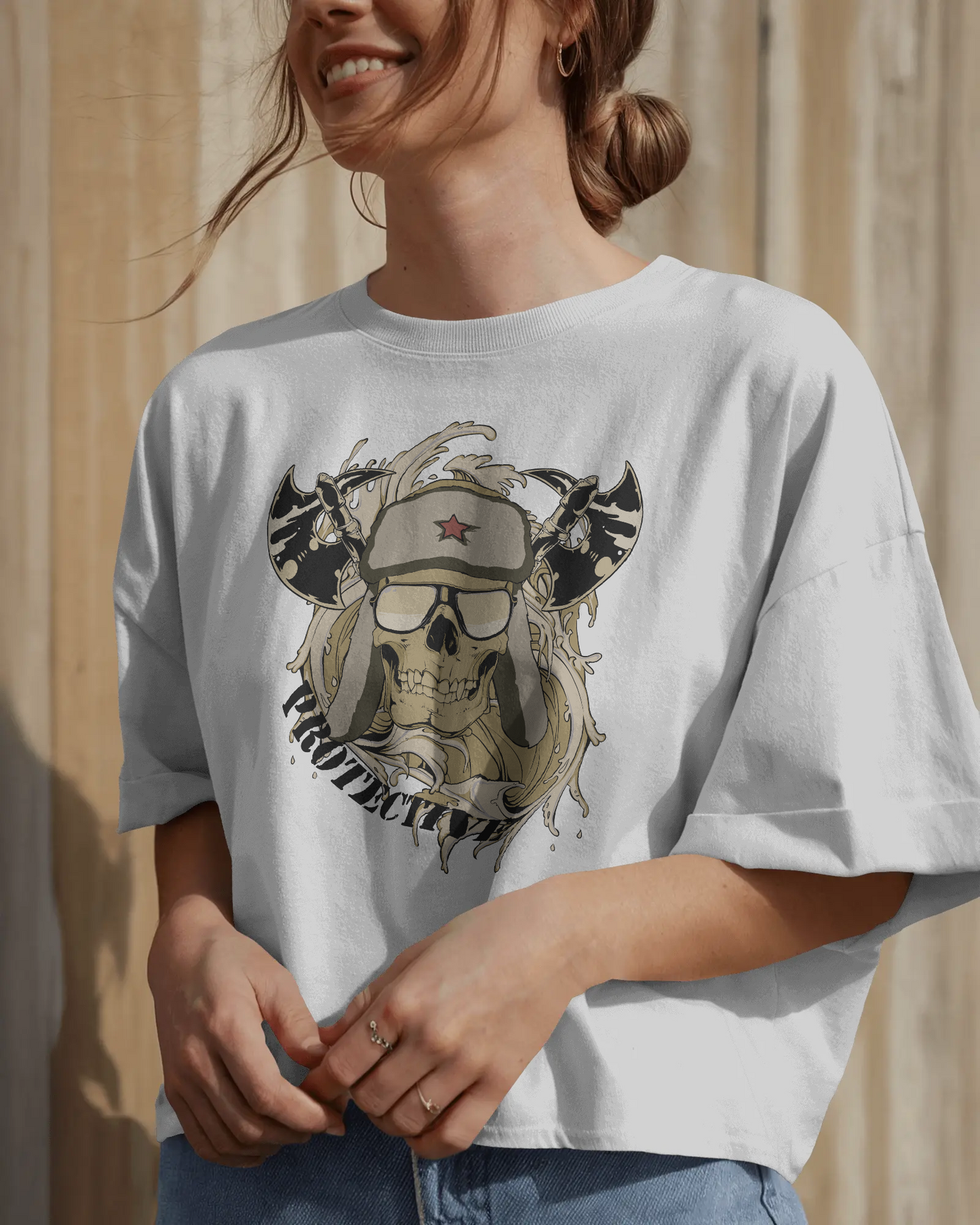 Premium Sheriff Skull Oversized T-shirt - Limited Edition
