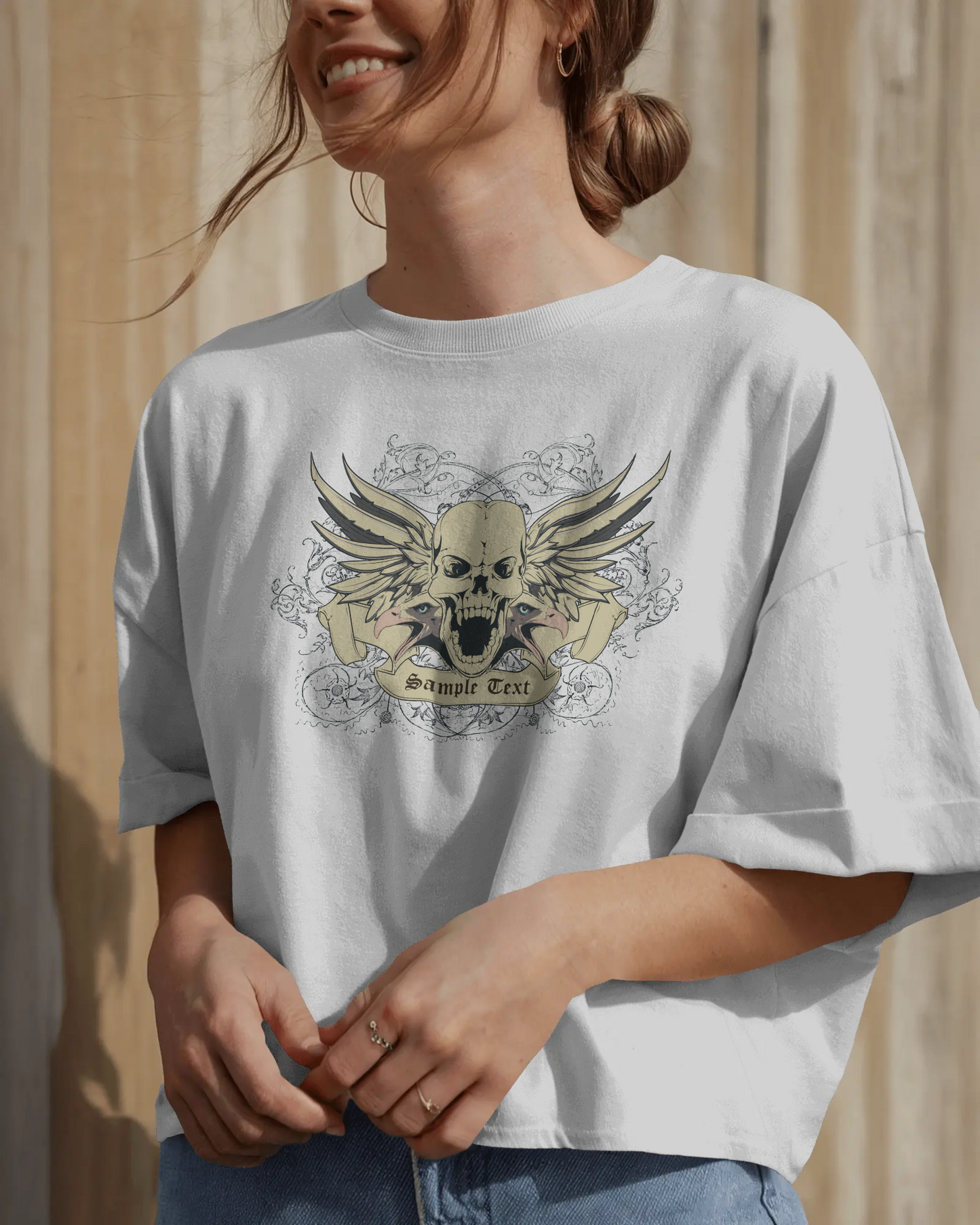 Premium Winged Skull Oversized T-shirt | Limited Edition