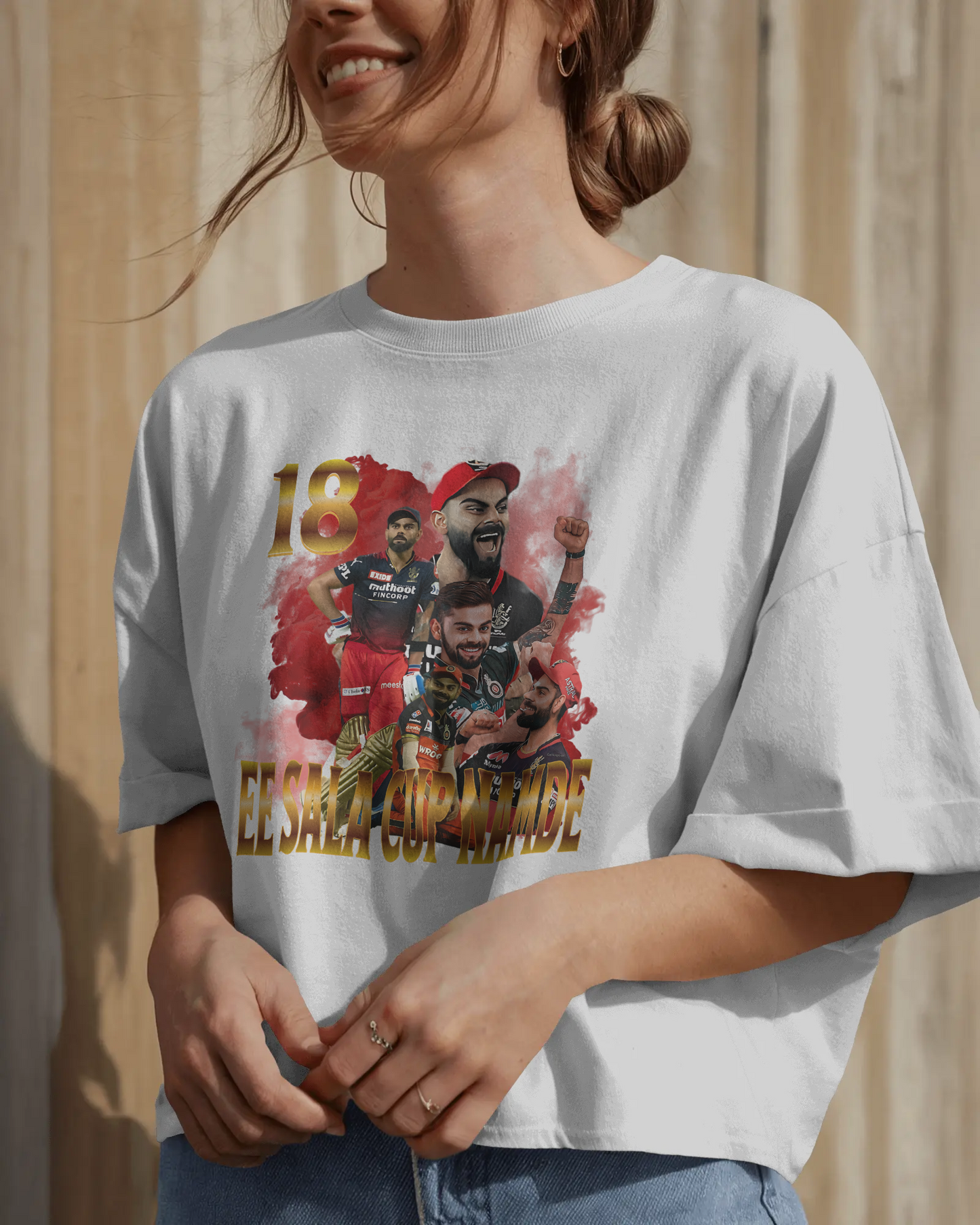 Premium Oversized RCB Cricket Fan T-shirt - Limited Edition
