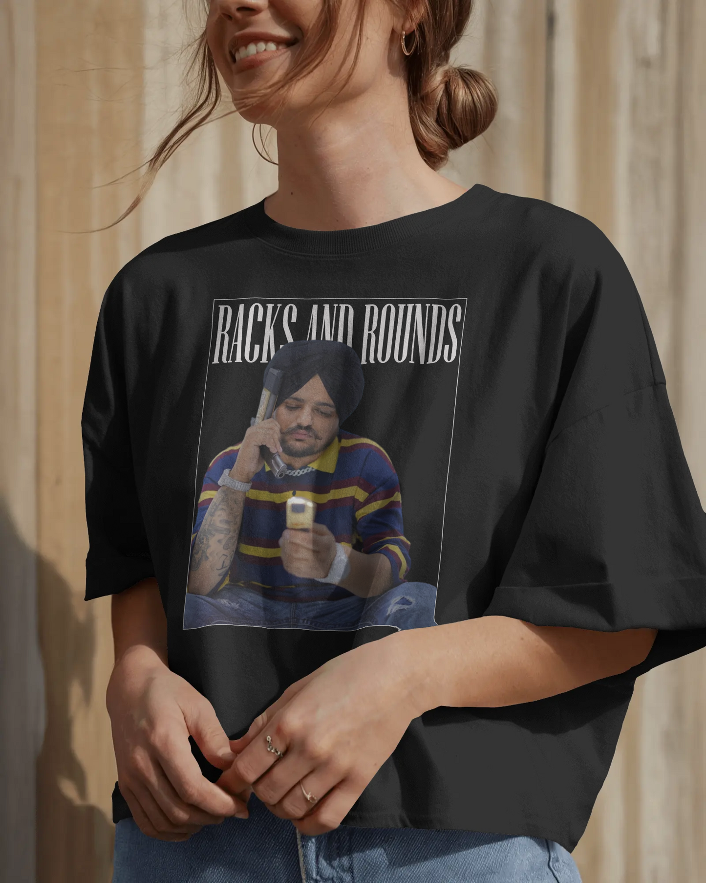 Premium 'Racks and Rounds' Oversized Streetwear T-shirt