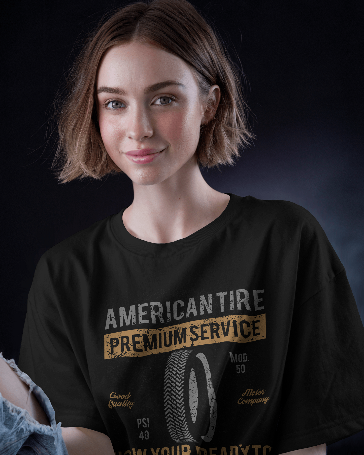 Premium American Tire Oversized Vintage Automotive T-Shirt