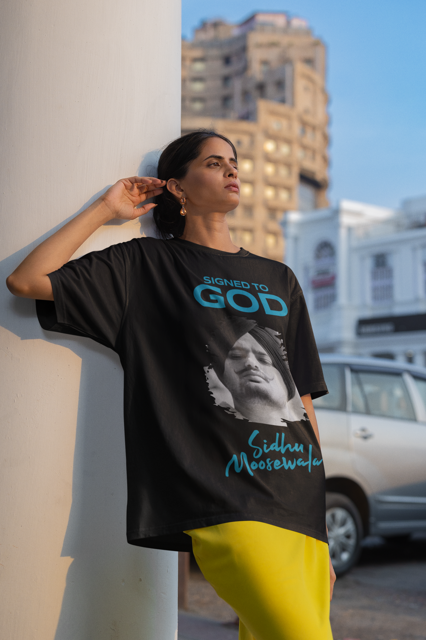 Premium Sidhu Moosewala 'Signed To GOD' Oversized T-shirt