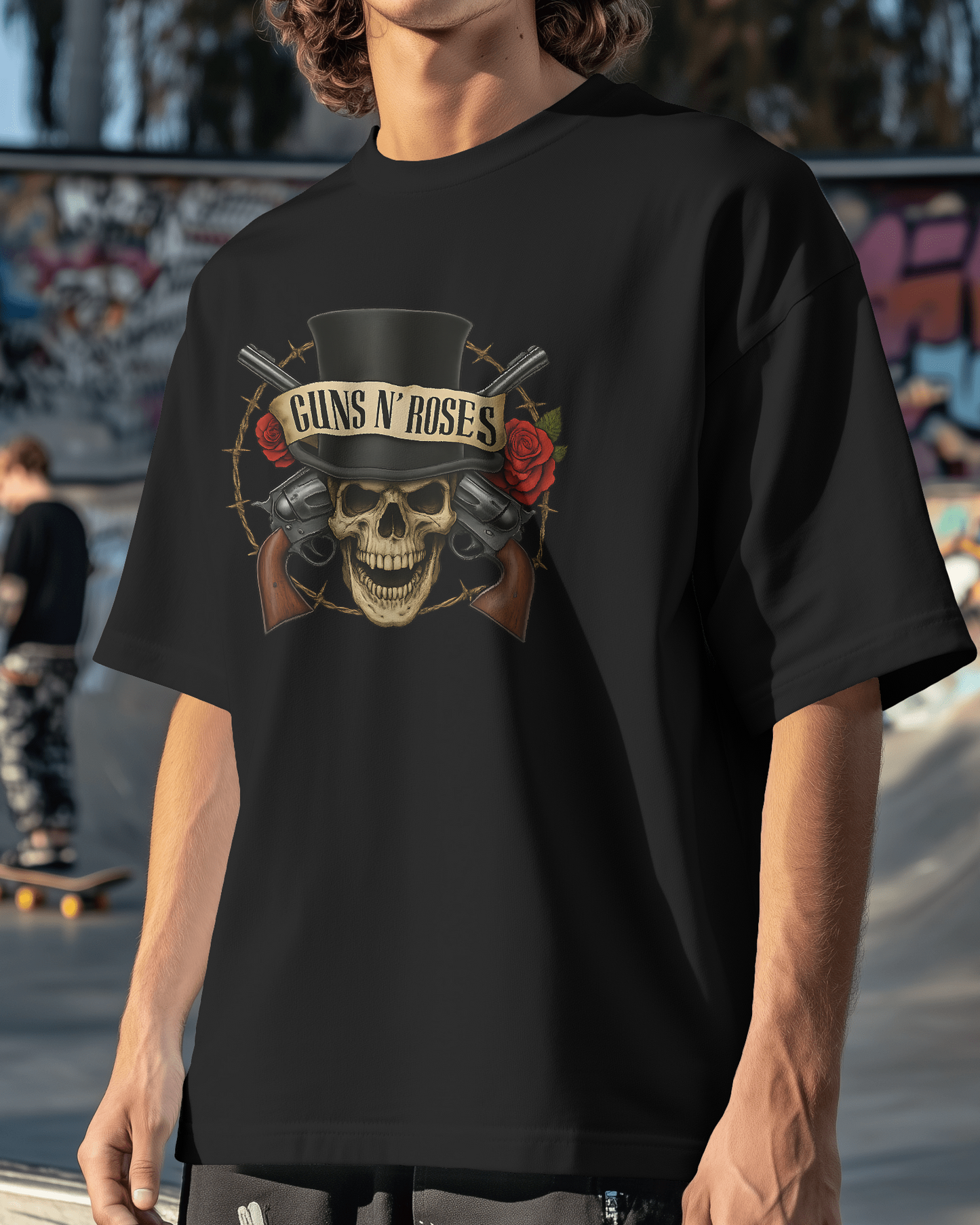 Premium Guns N' Roses Skull Oversized T-shirt | Limited Edition