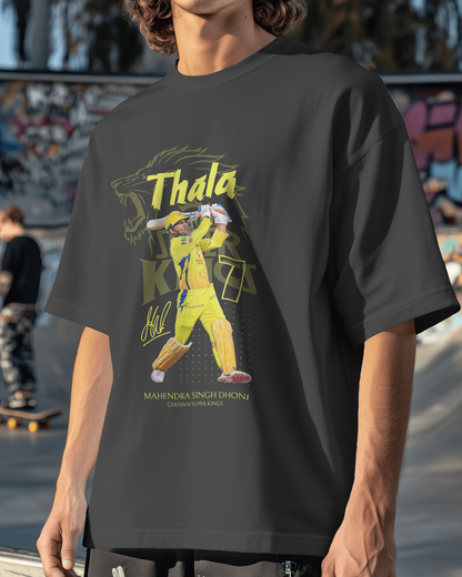 Premium CSK Thala MS Dhoni Oversize Cricket T-shirt - Limited Edition