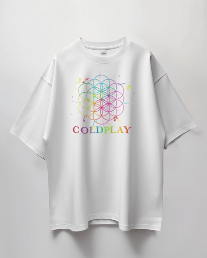 Premium Coldplay Oversize French Terry Cotton T-shirt - 240 GSM Luxury Concert Wear - YORD