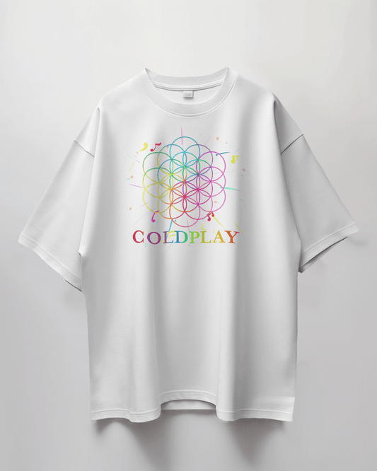 Premium Coldplay Oversize French Terry Cotton T-shirt - 240 GSM Luxury Concert Wear - YORD