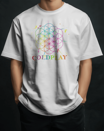 Premium Coldplay Oversize French Terry Cotton T-shirt - 240 GSM Luxury Concert Wear - YORD