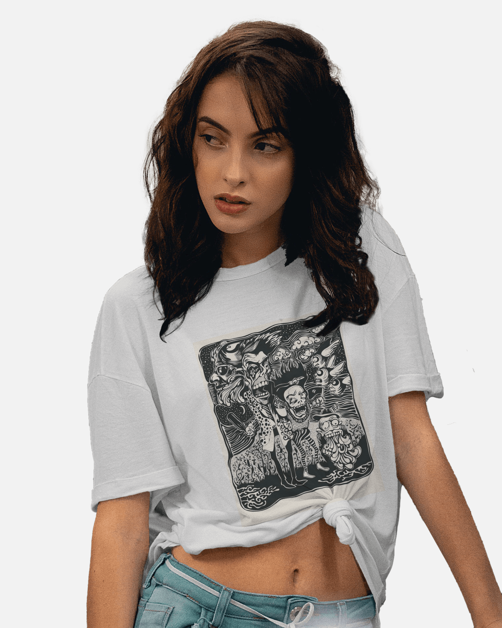 Premium Dark Art Graphic White T-shirt - Limited Edition - YORD