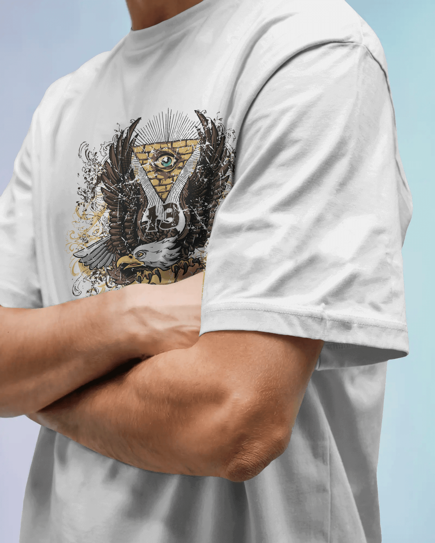 Premium Eagle Eye Illuminati Oversized T-Shirt - YORD