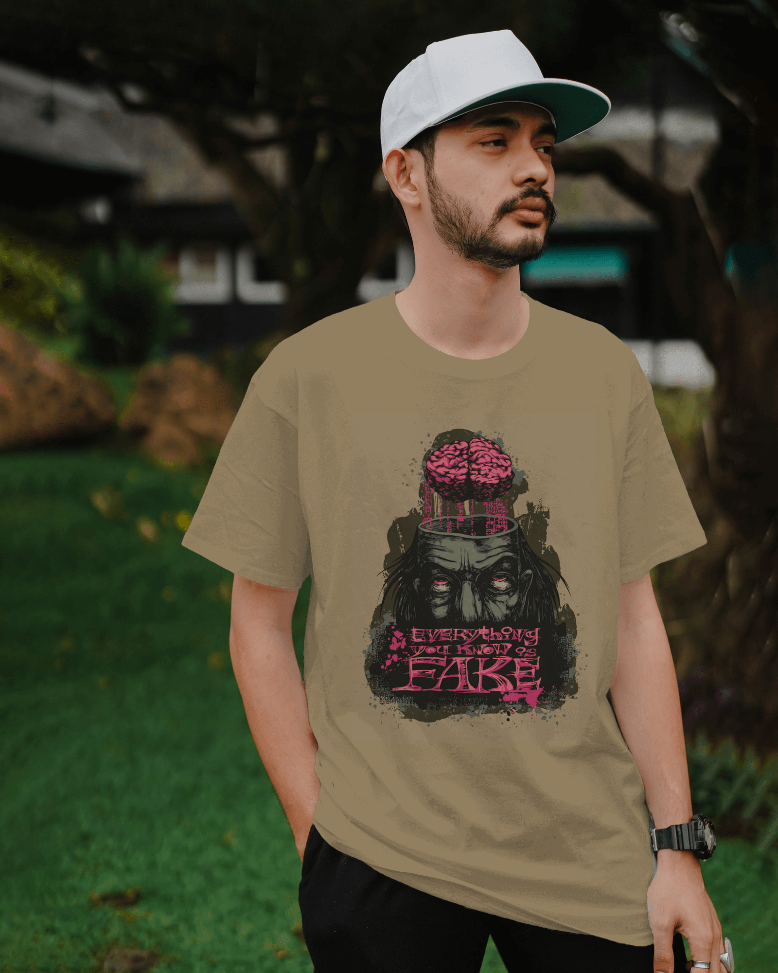 Premium 'Everything You Know Is Fake' Graphic T-shirt - YORD