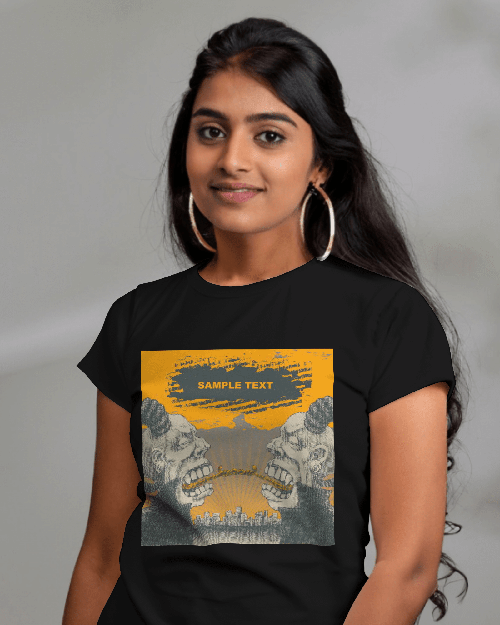 Premium Gone Fishing Distressed Print Regular T-shirt - YORD