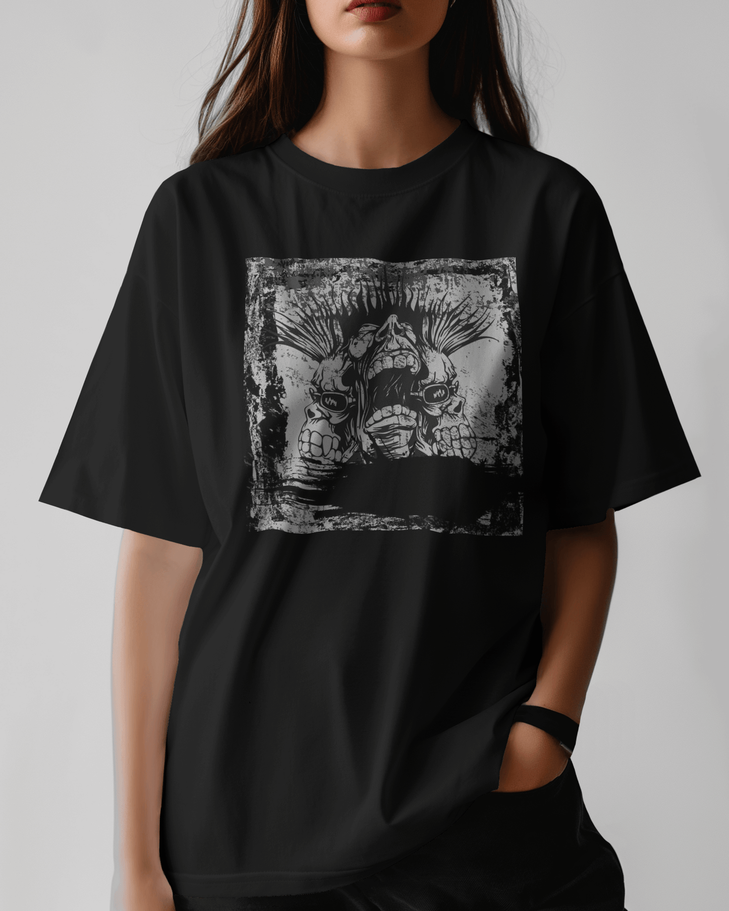 Premium Gothic Skull Oversized T-shirt | Limited Edition - YORD