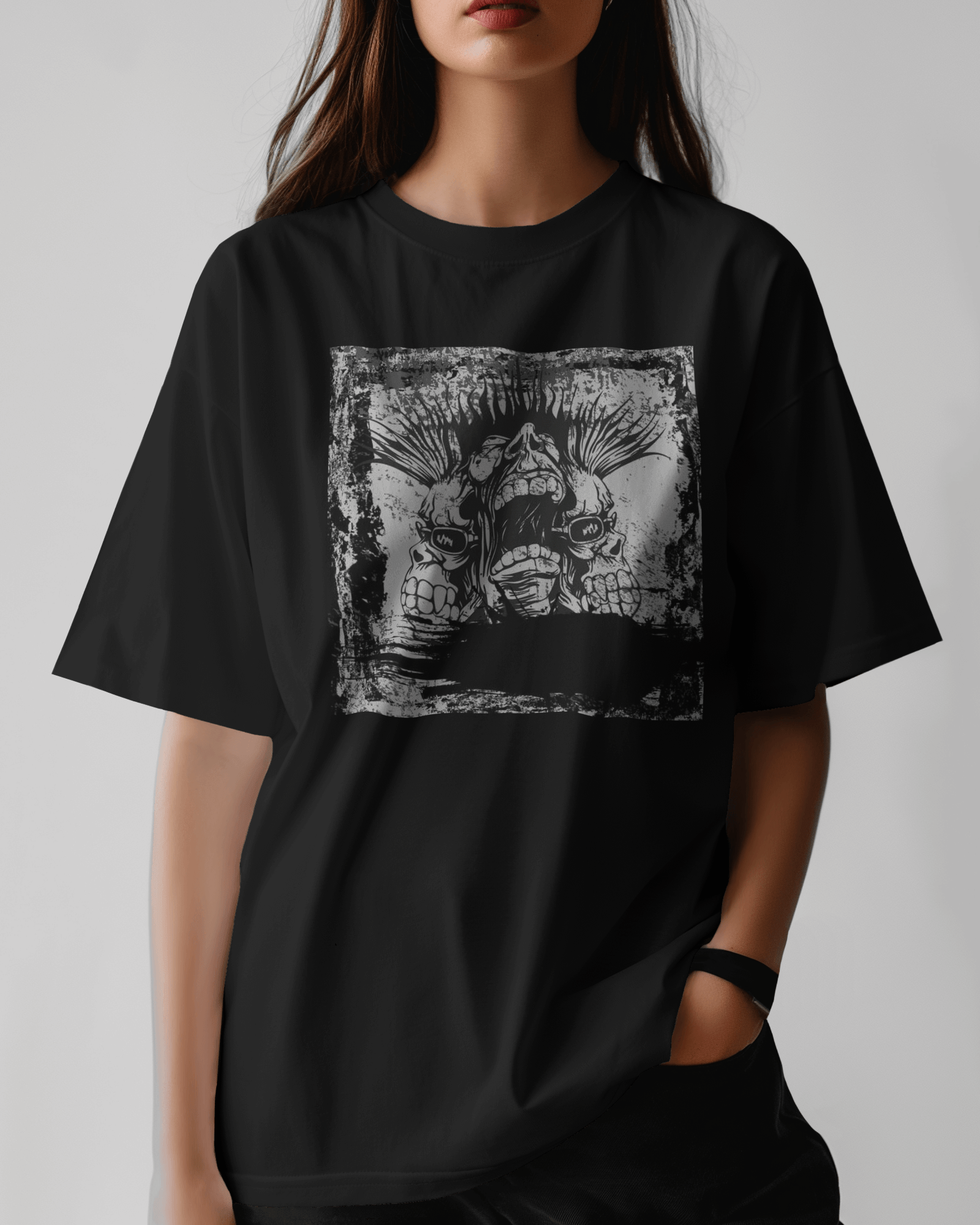 Premium Gothic Skull Oversized T-shirt | Limited Edition - YORD