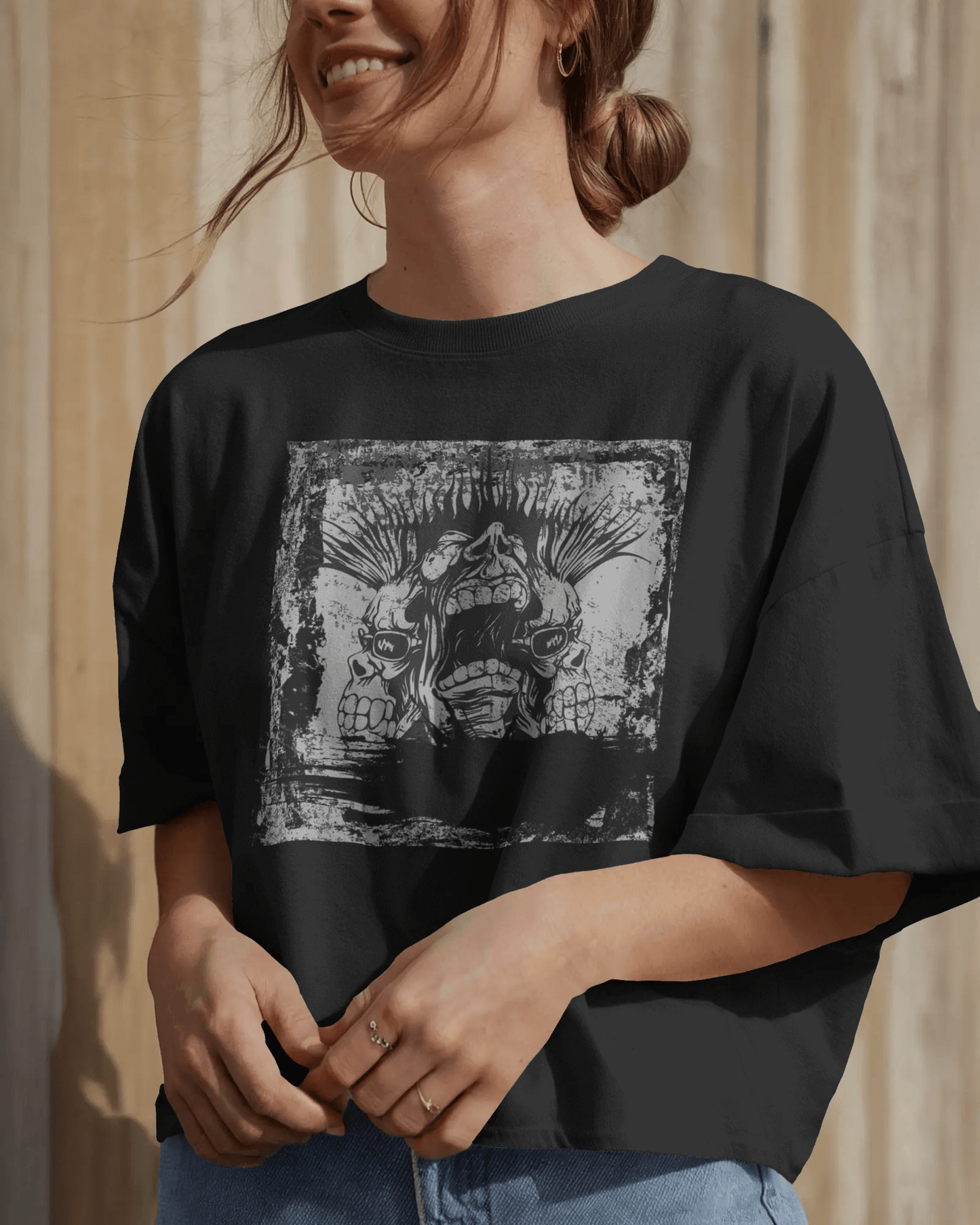 Premium Gothic Skull Oversized T-shirt | Limited Edition - YORD