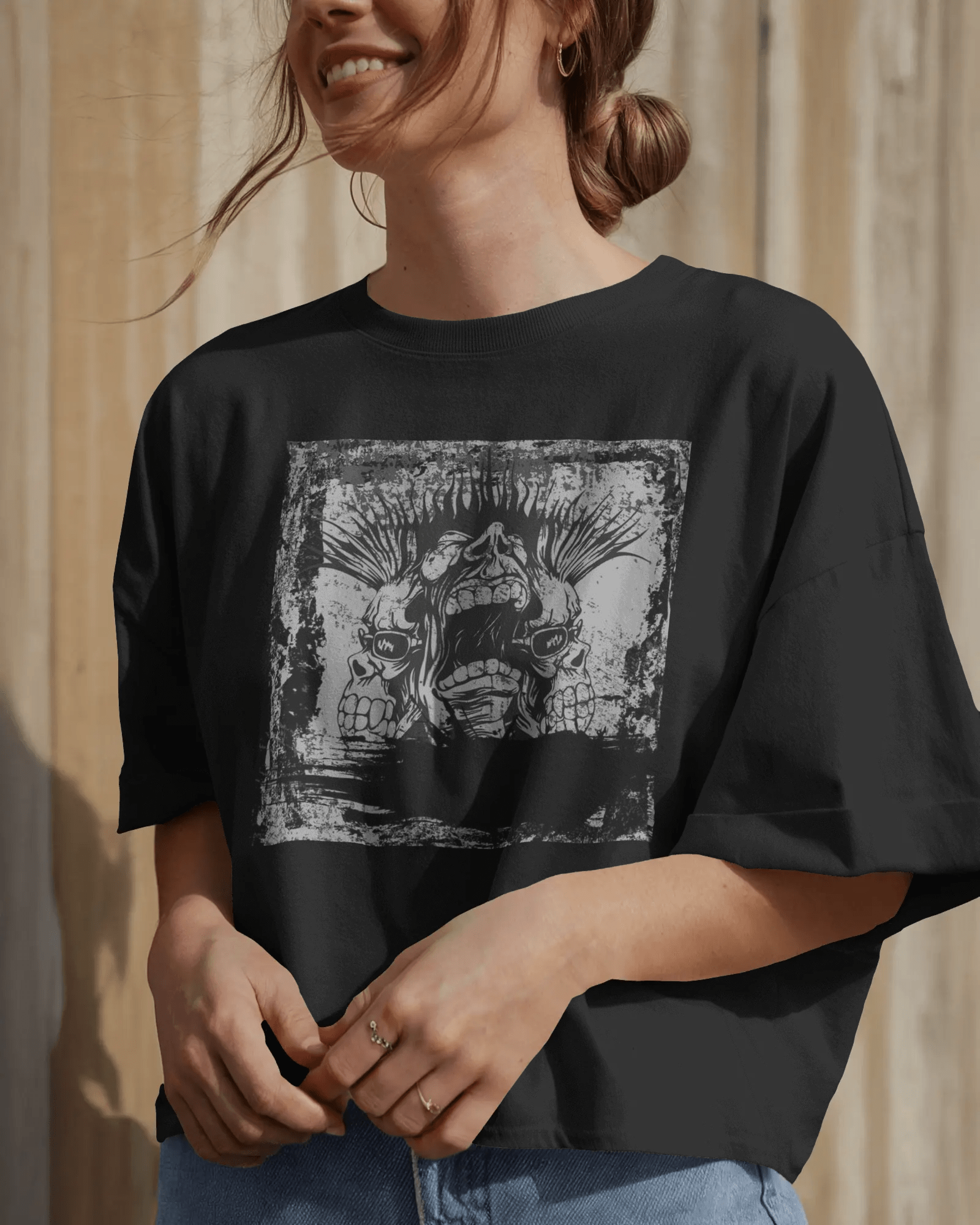 Premium Gothic Skull Oversized T-shirt | Limited Edition - YORD