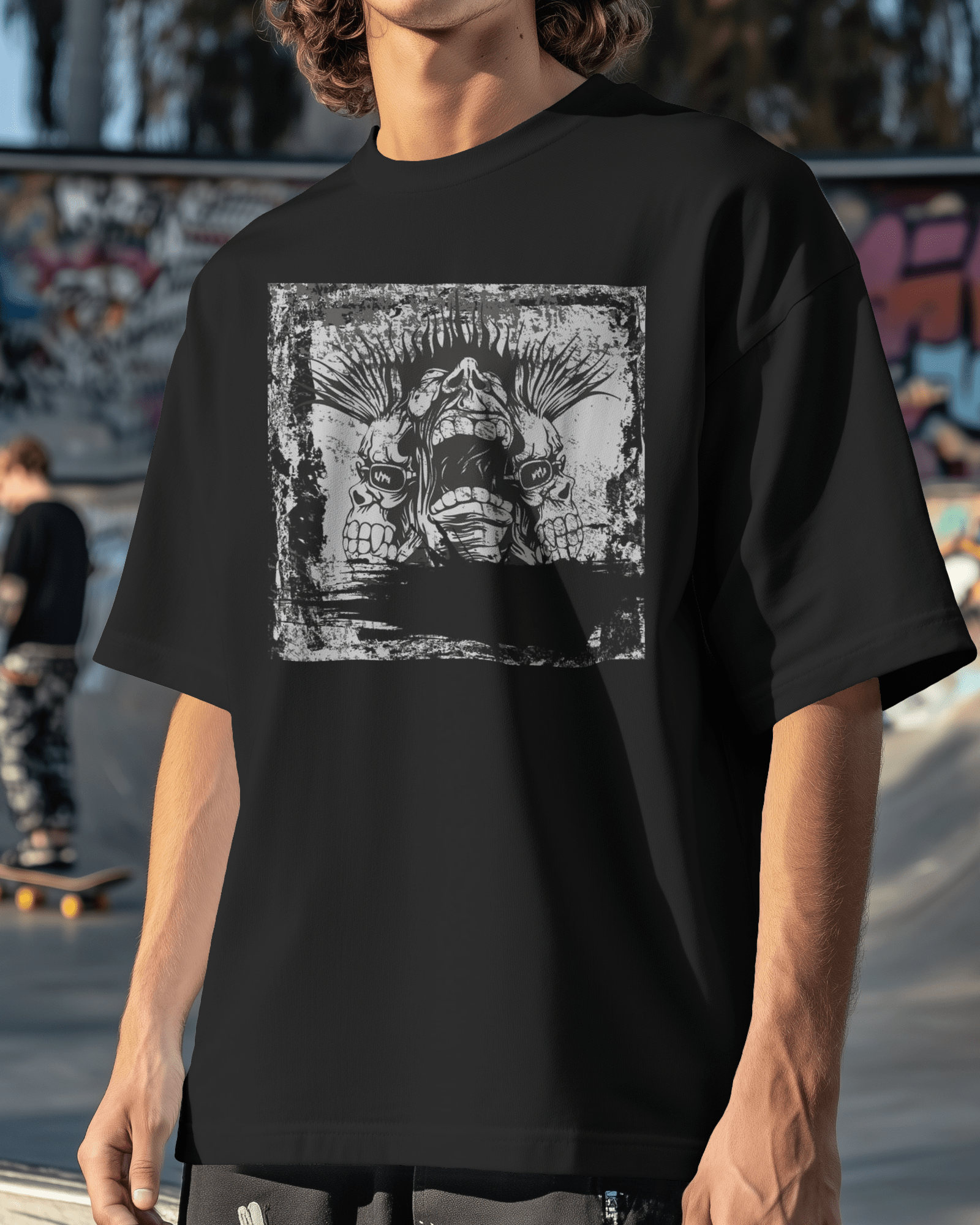 Premium Gothic Skull Oversized T-shirt | Limited Edition - YORD