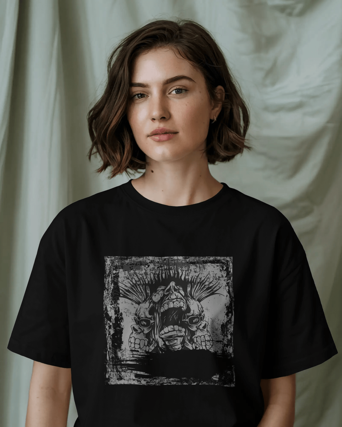 Premium Gothic Skull Oversized T-shirt | Limited Edition - YORD