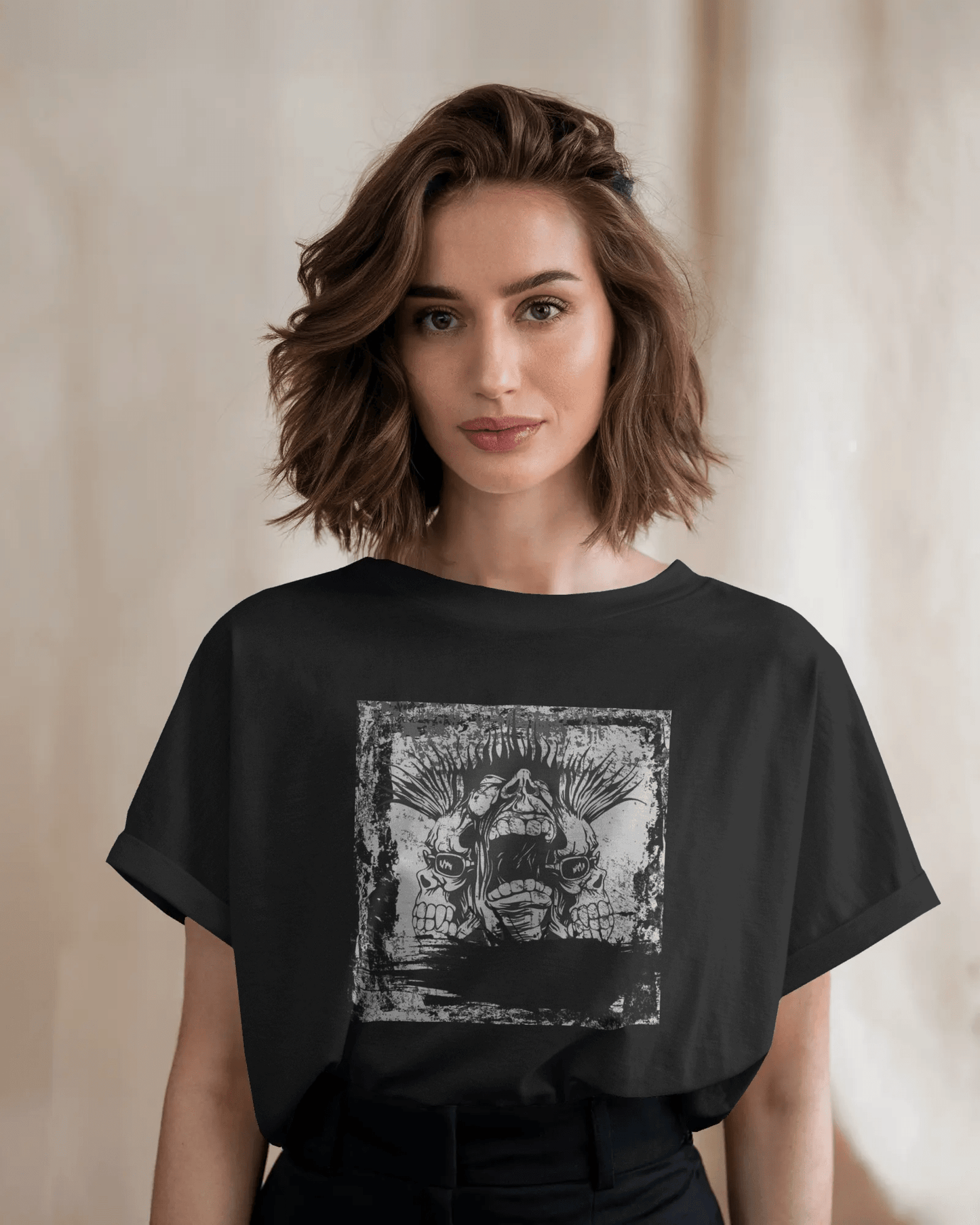 Premium Gothic Skull Oversized T-shirt | Limited Edition - YORD