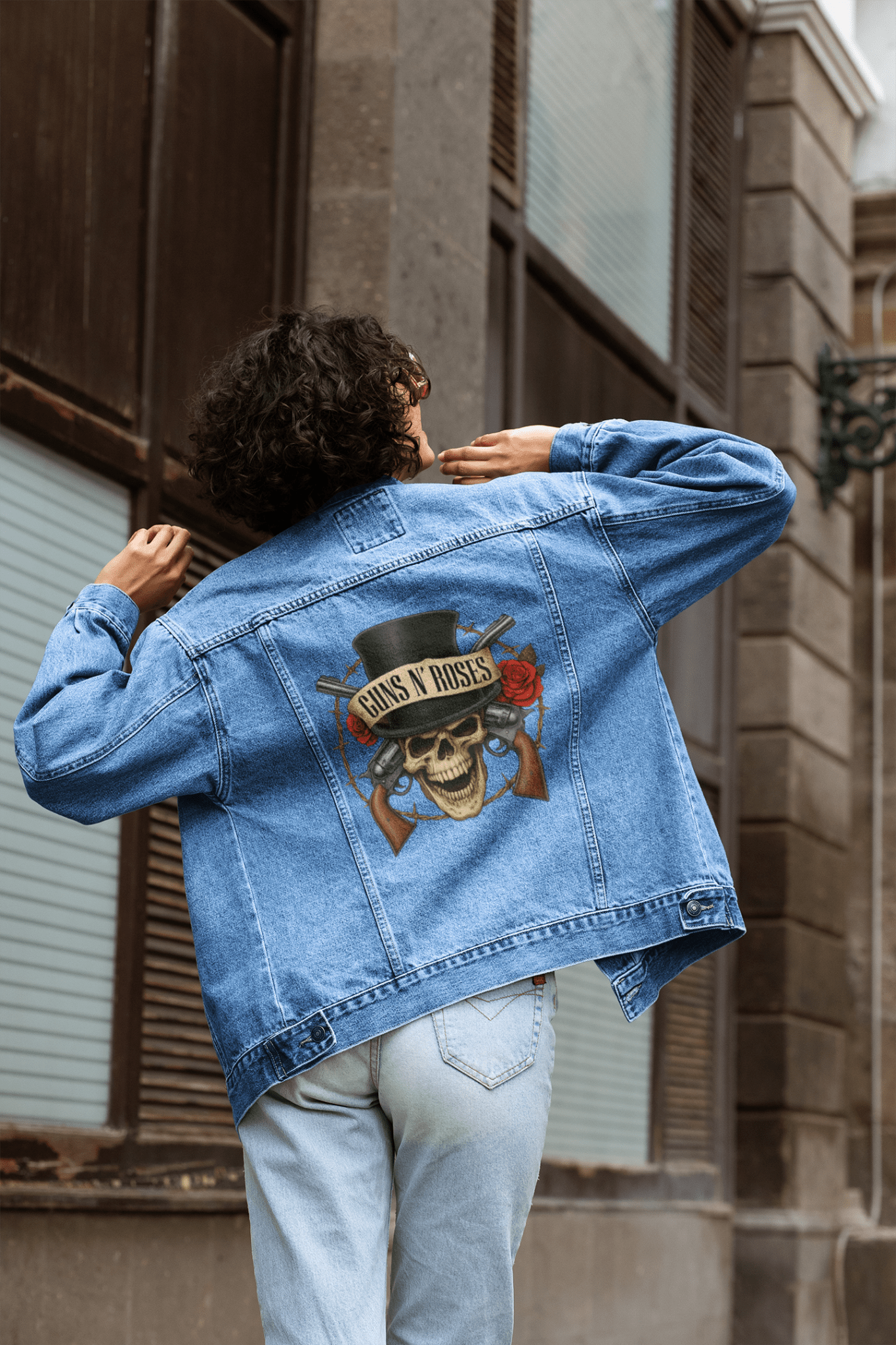 Premium Guns N' Roses Iconic Skull Logo Denim Jacket - YORD