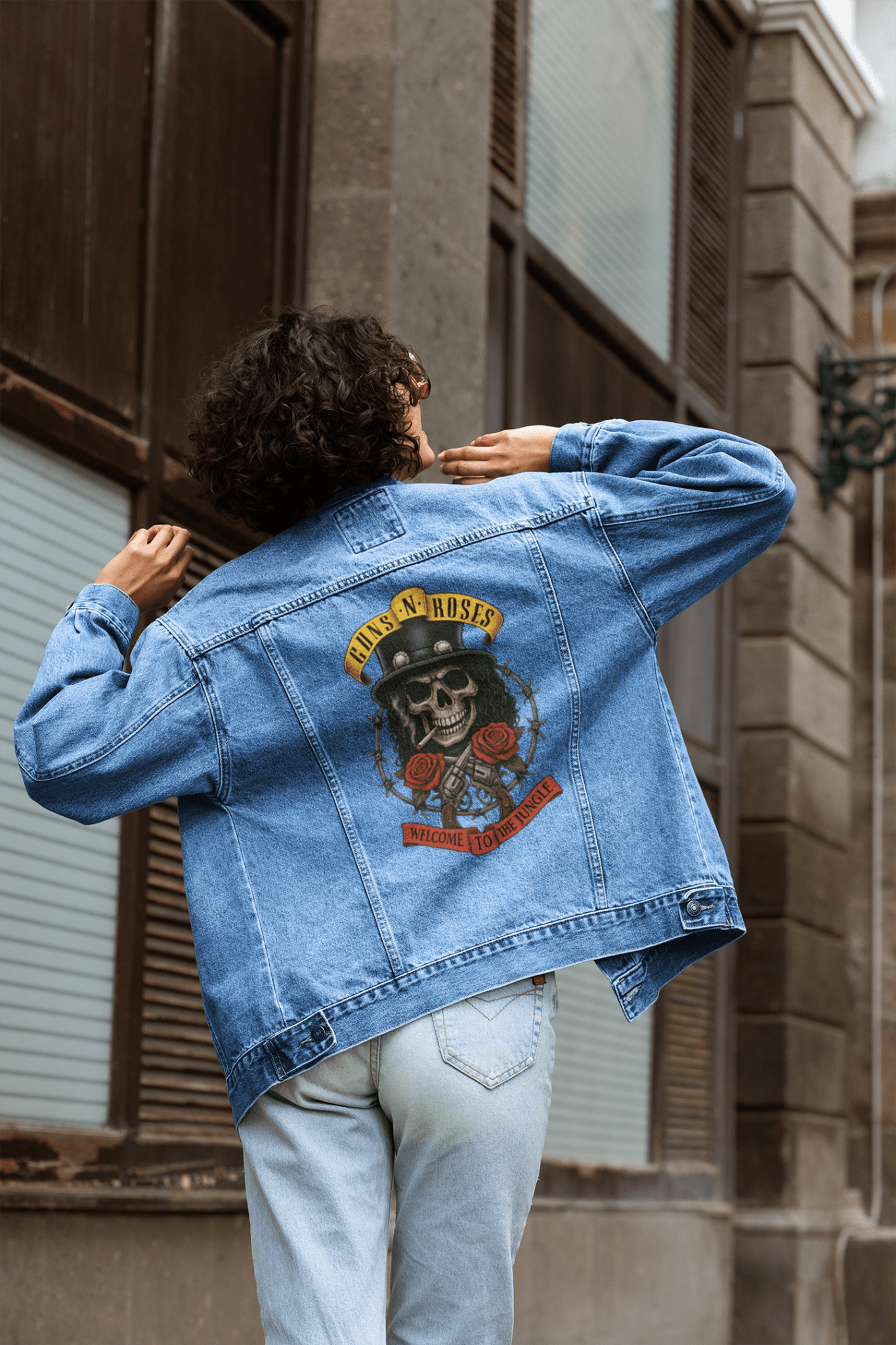 Premium Guns N' Roses Skull Print Denim Jacket - Limited Edition - YORD