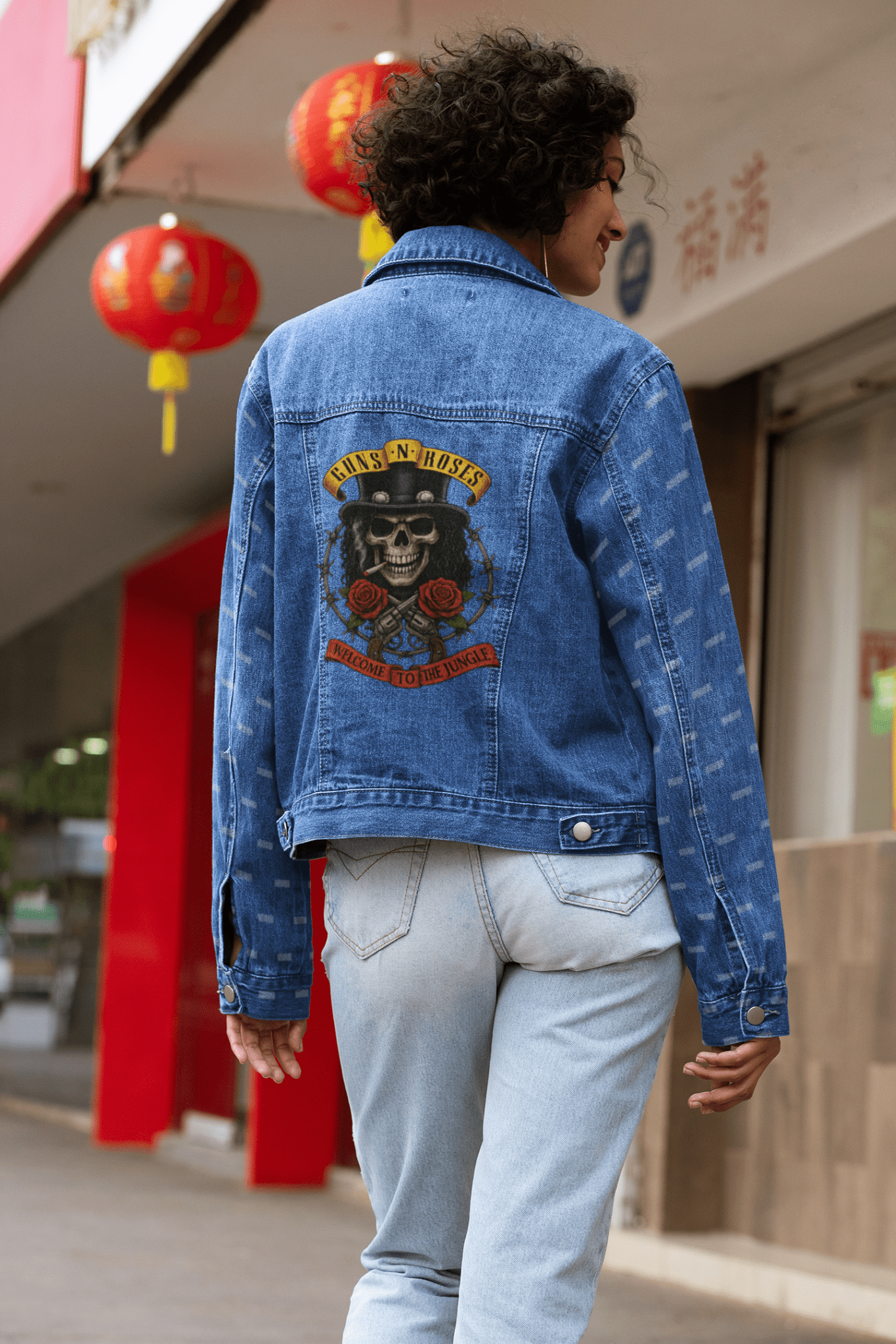 Premium Guns N' Roses Skull Print Denim Jacket - Limited Edition - YORD