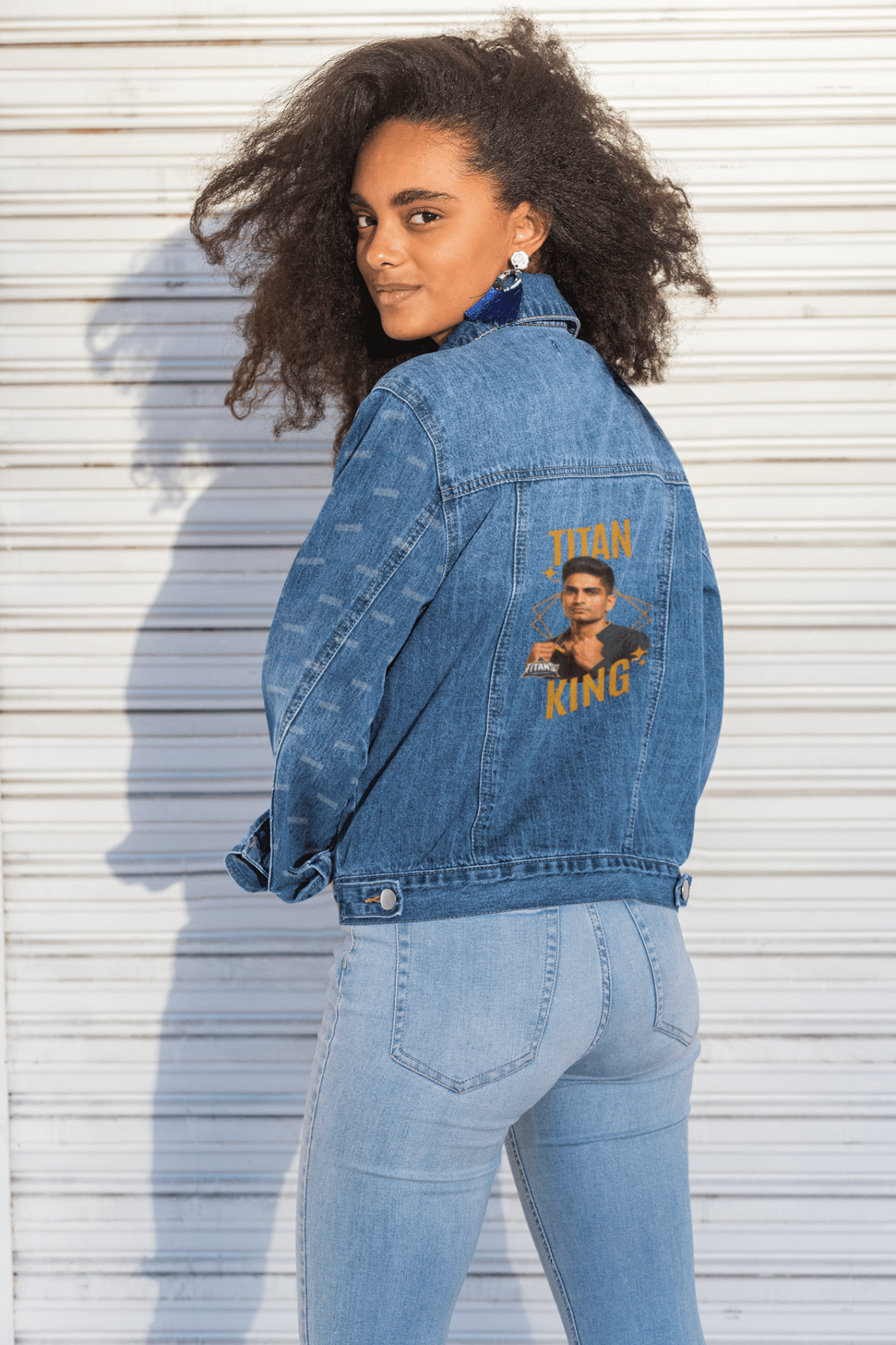 Premium Hand Painted Titan King GT Denim Jacket | IPL Fan Edition - YORD