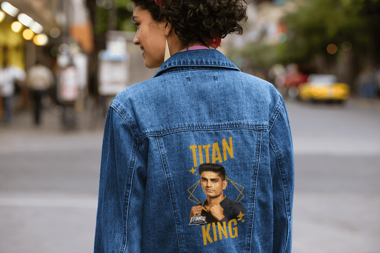 Premium Hand Painted Titan King GT Denim Jacket | IPL Fan Edition - YORD