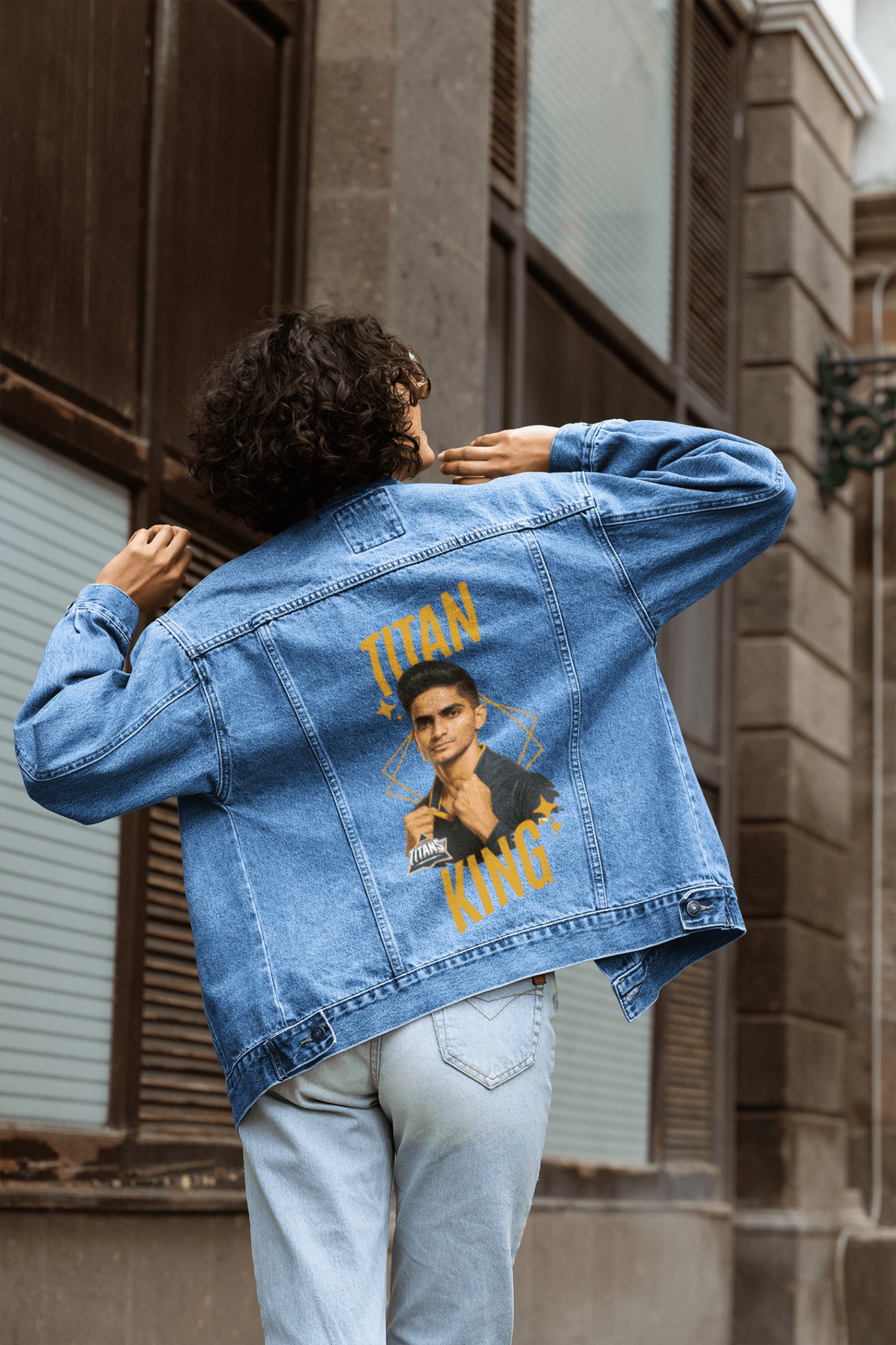 Premium Hand Painted Titan King GT Denim Jacket | IPL Fan Edition - YORD