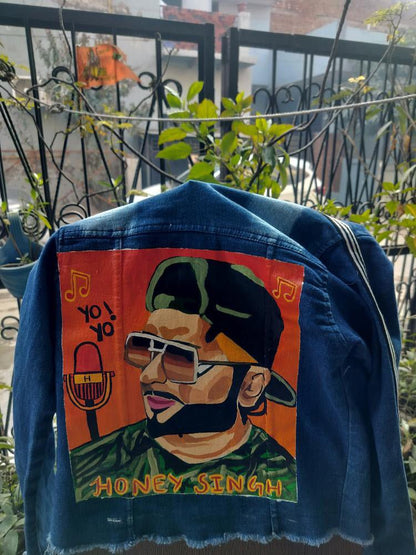Premium Handpainted Honey Singh Denim Jacket - Limited Edition Concert Collection - YORD