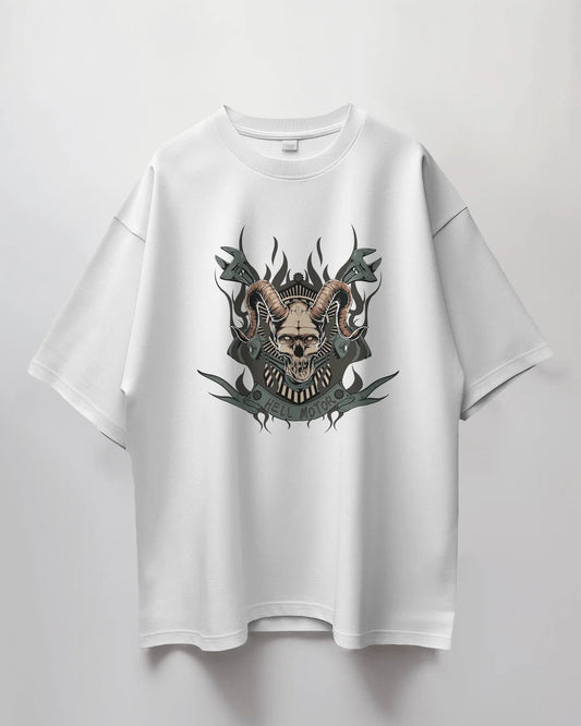 Premium Hell Motors Skull Oversized T-shirt | Limited Edition - YORD