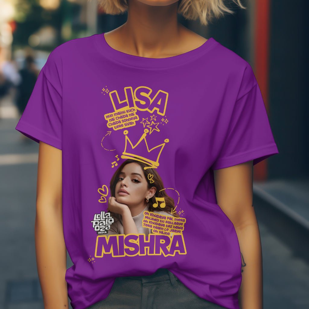 Premium Lisa Mishra Oversized T-Shirt – Luxury Concert Wear for Lollapalooza India - YORD