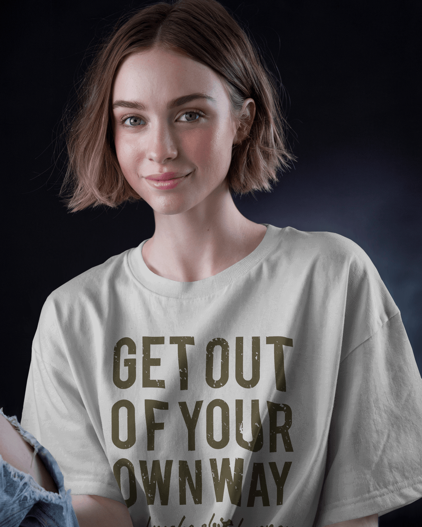 Premium Motivational 'Get Out Of Your Way' Oversized T-shirt - YORD