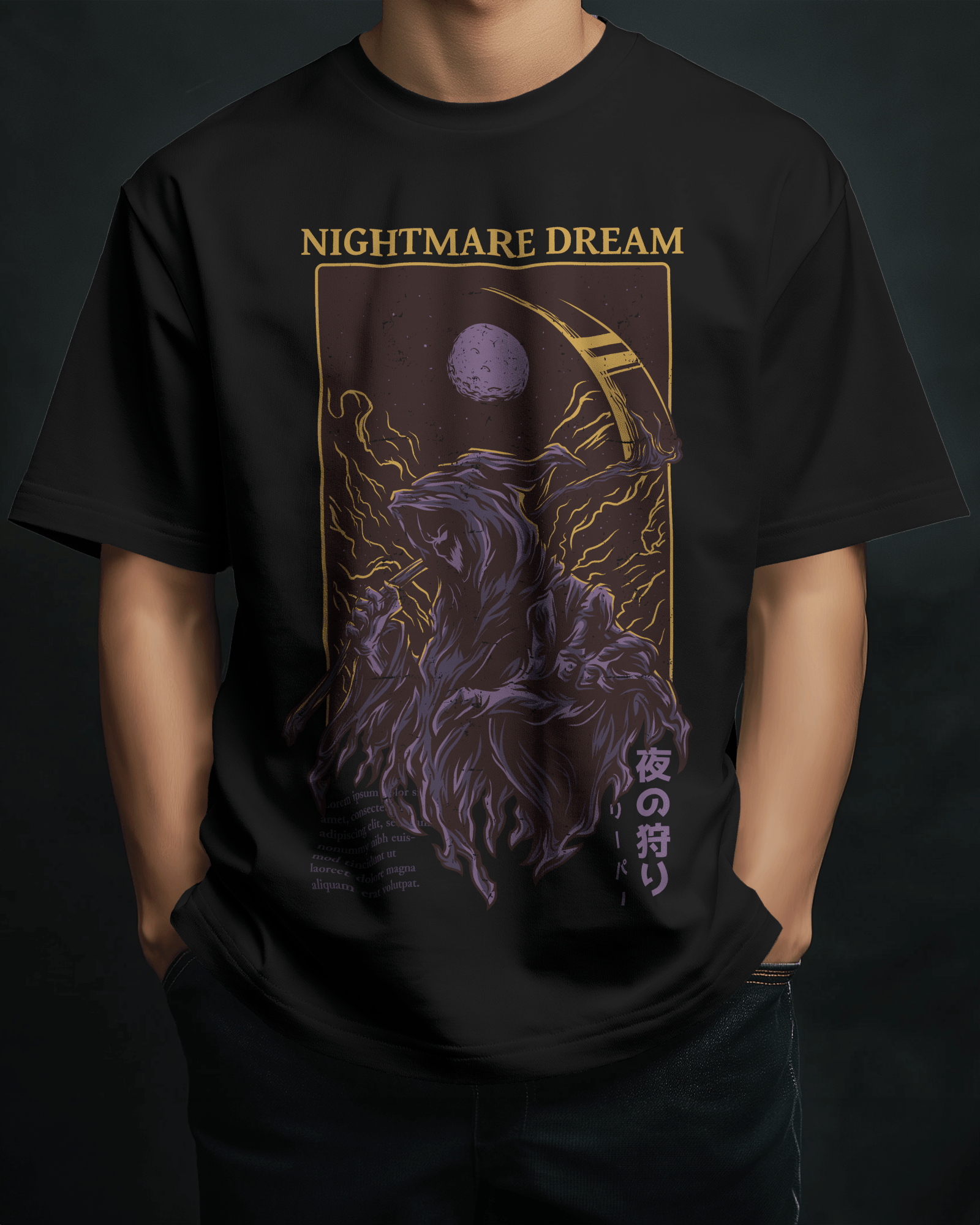Premium Nightmare Dream Oversized Gothic T-shirt | Limited Edition - YORD