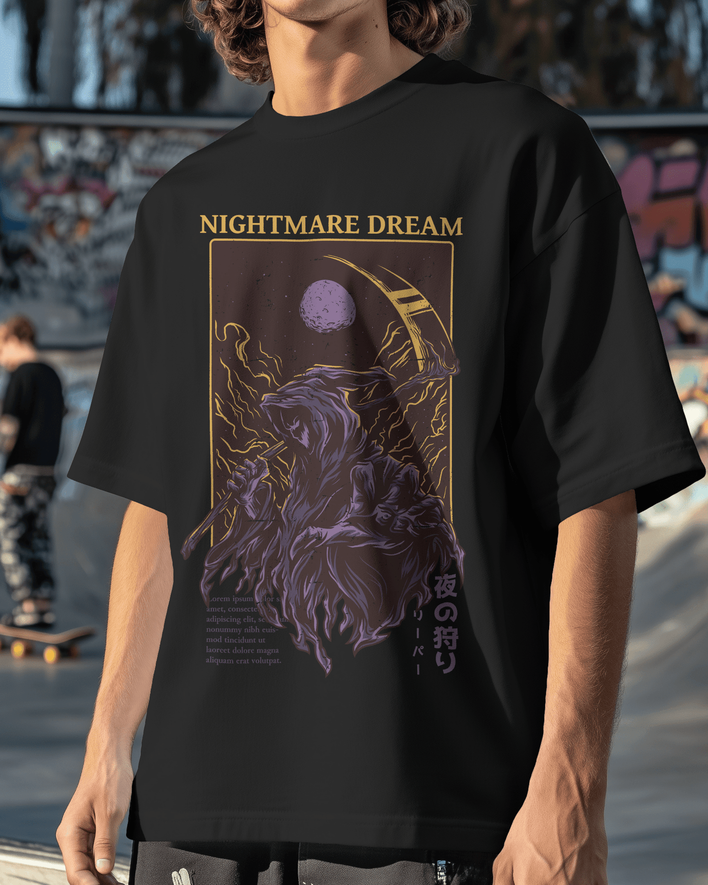 Premium Nightmare Dream Oversized Gothic T-shirt | Limited Edition - YORD