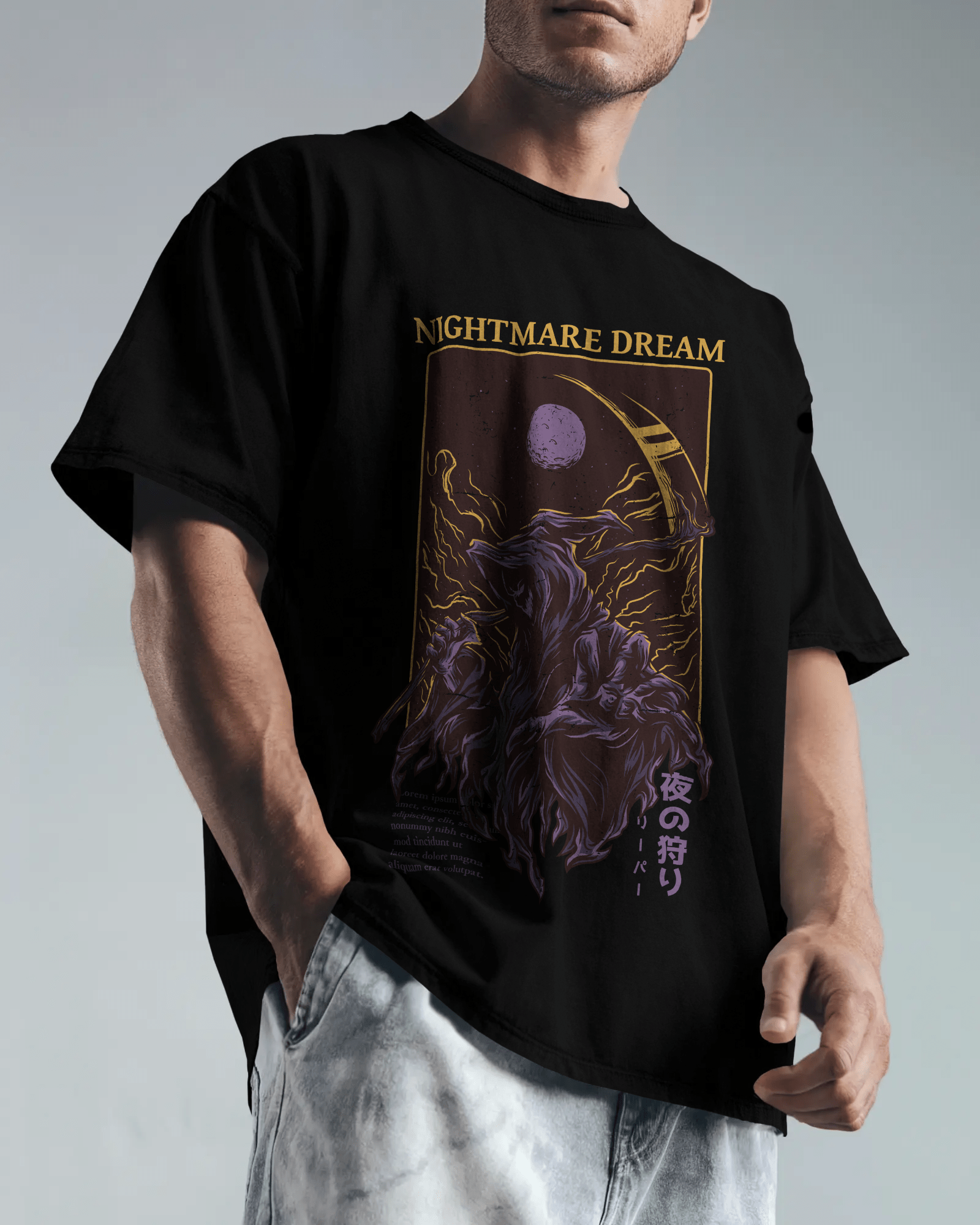 Premium Nightmare Dream Oversized Gothic T-shirt | Limited Edition - YORD